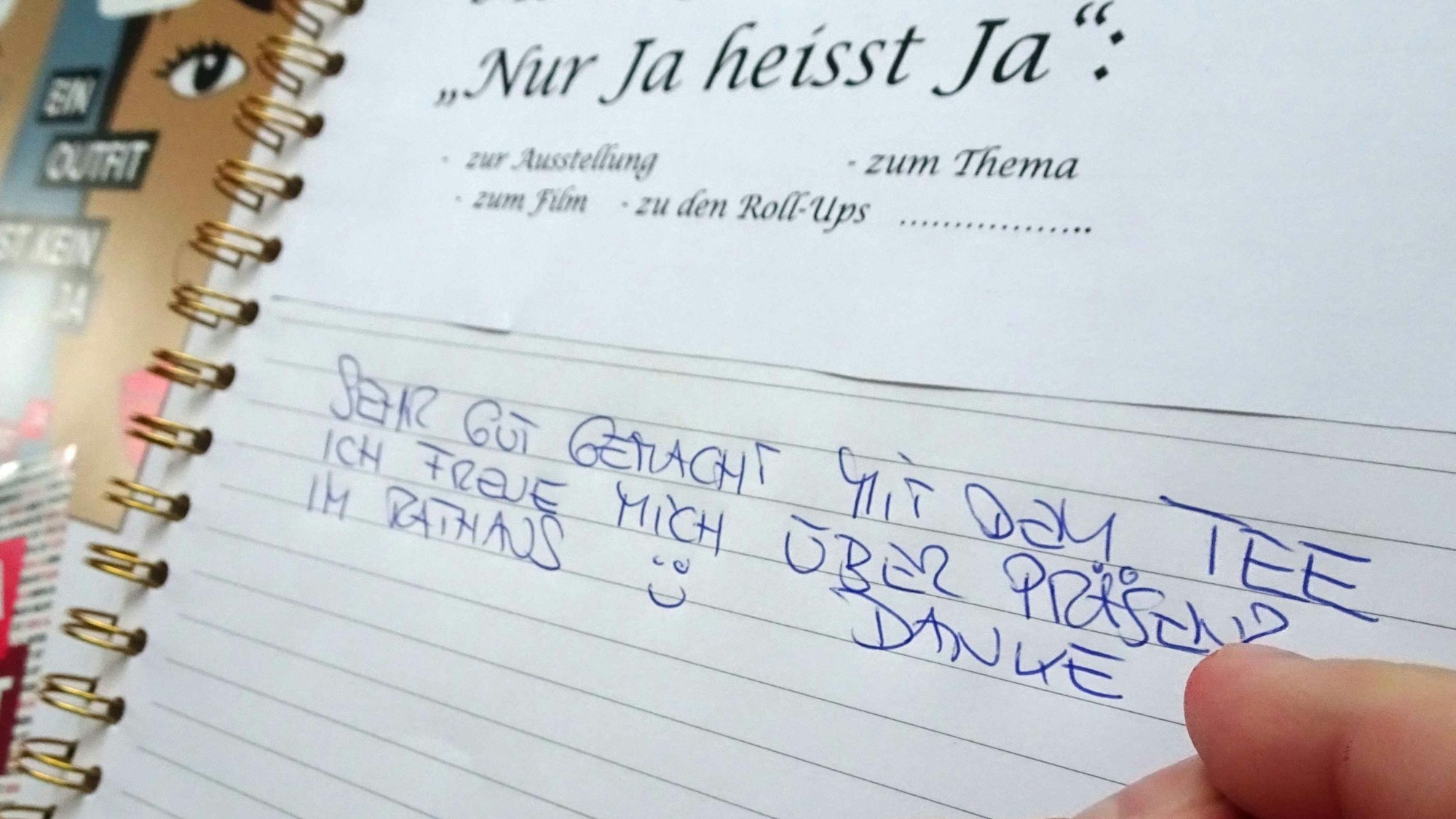 Ein positiver Kommentar zu einem präsentierten Video im Gästebuch.