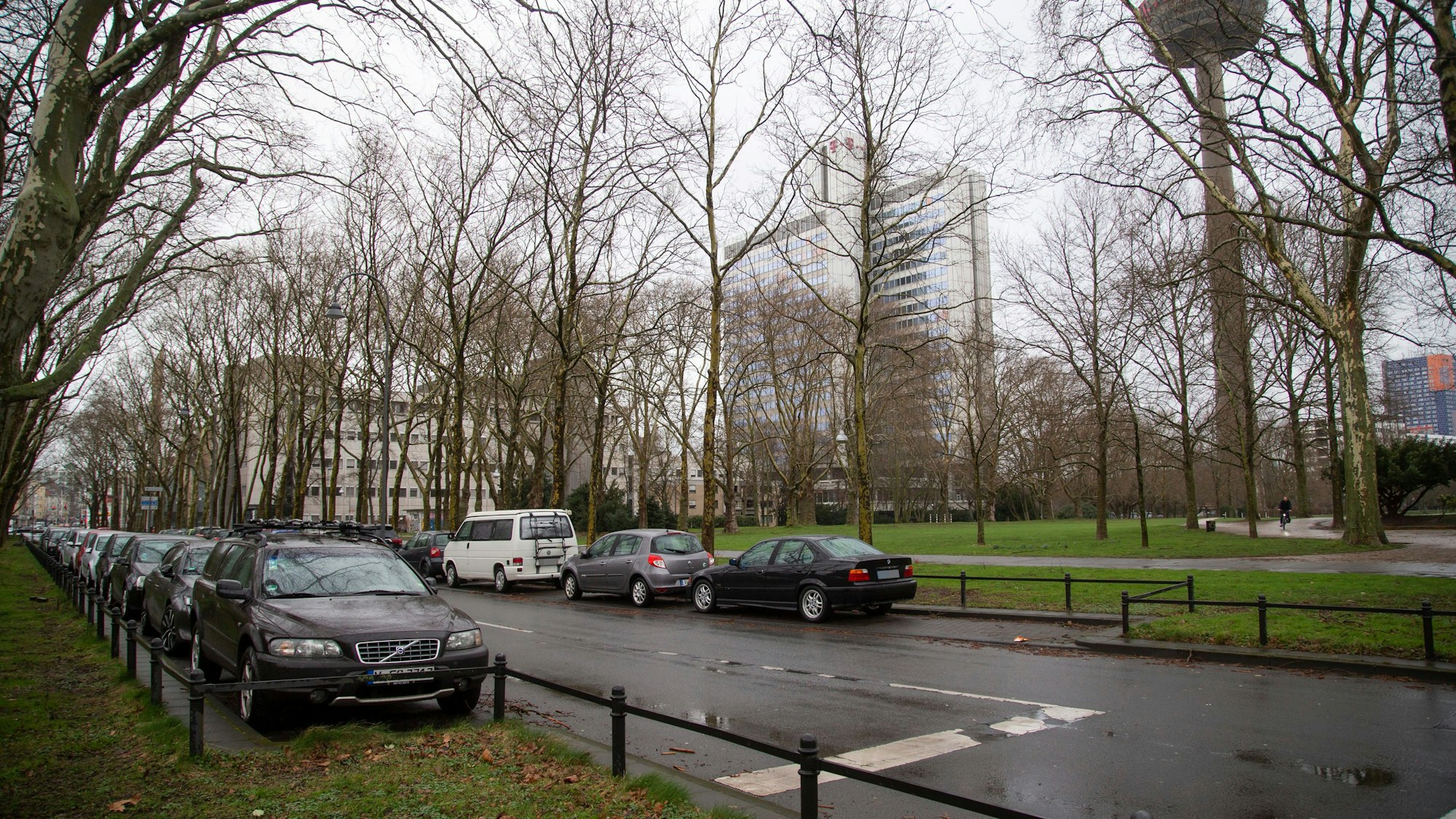 Diese Parkplätze an der Venloer Straße und andere Verkehrsflächen im Inneren Grüngürtel sollen in Grünflächen umgewandelt werden.