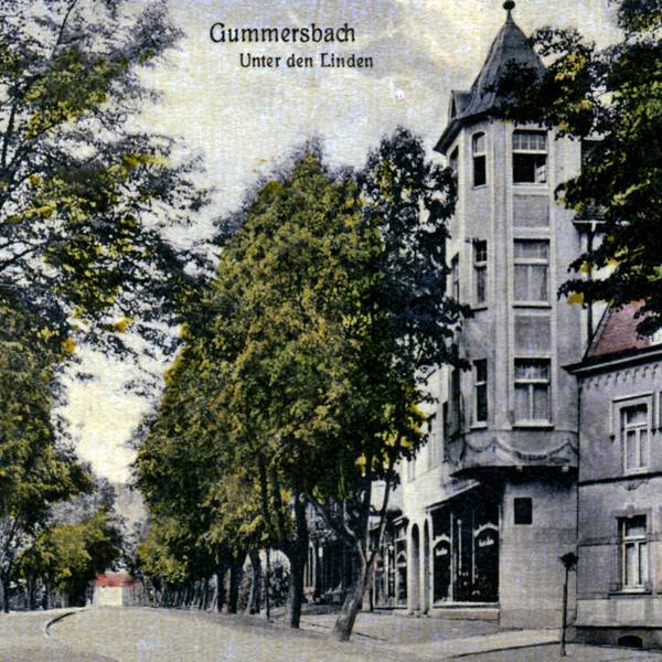 Alte Postkarte Gummersbach Unter den Linden