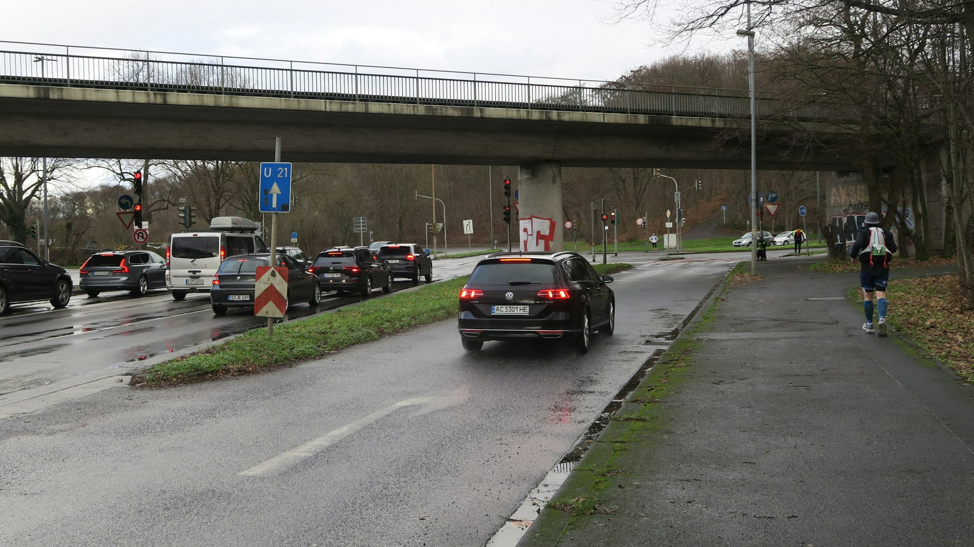 9.1.2023, Vingst, Ostheim: freilaufender Rechtsabbieger aus Süden kommend (wird entfernt) . Foto: Hermans