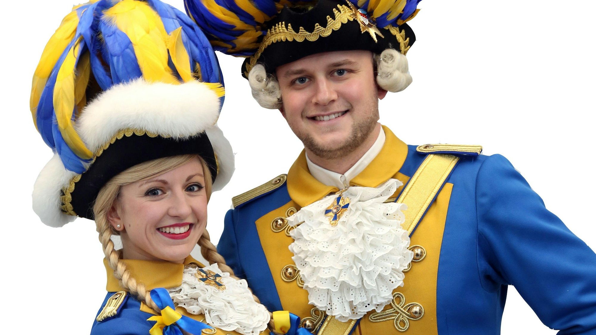 Das Tanzpaar der Bürgergarde Blau-Gold.