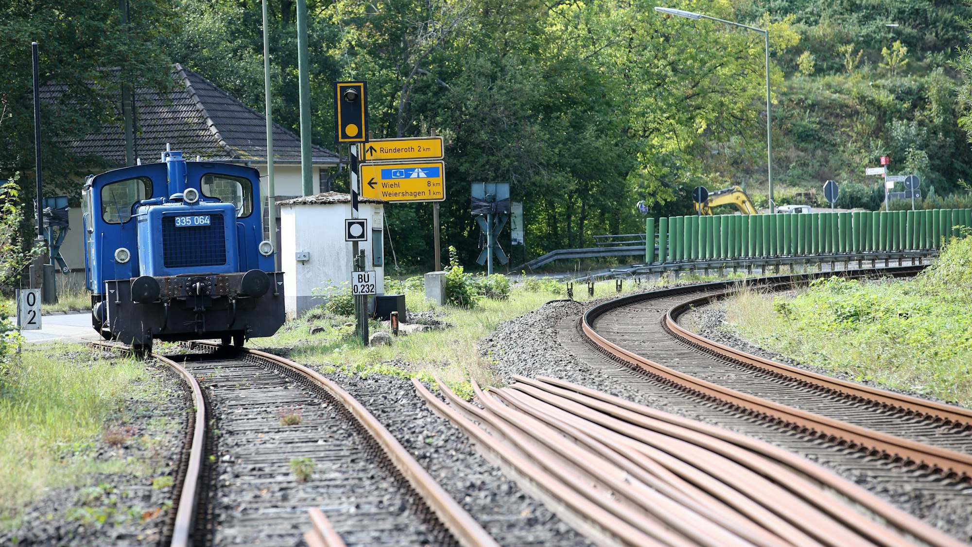 Ein Abschnitt der Wiehltalbahn bei Wiehlmünden.