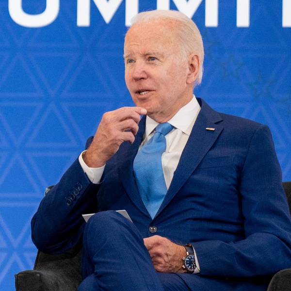 US-Präsident Joe Biden spricht bei einer Konferenz.