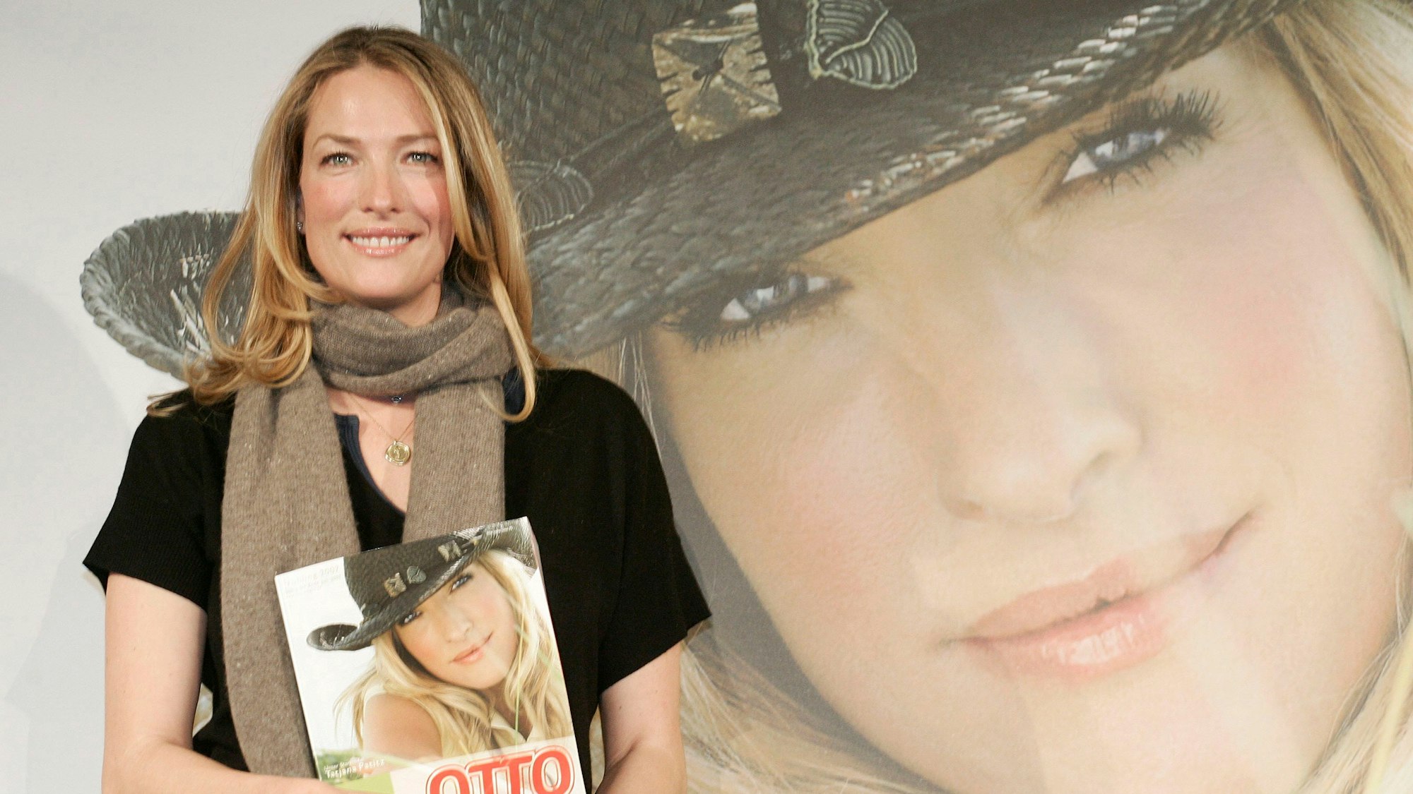 Tatjana Patitz auf einem Fototermin in Hamburg.