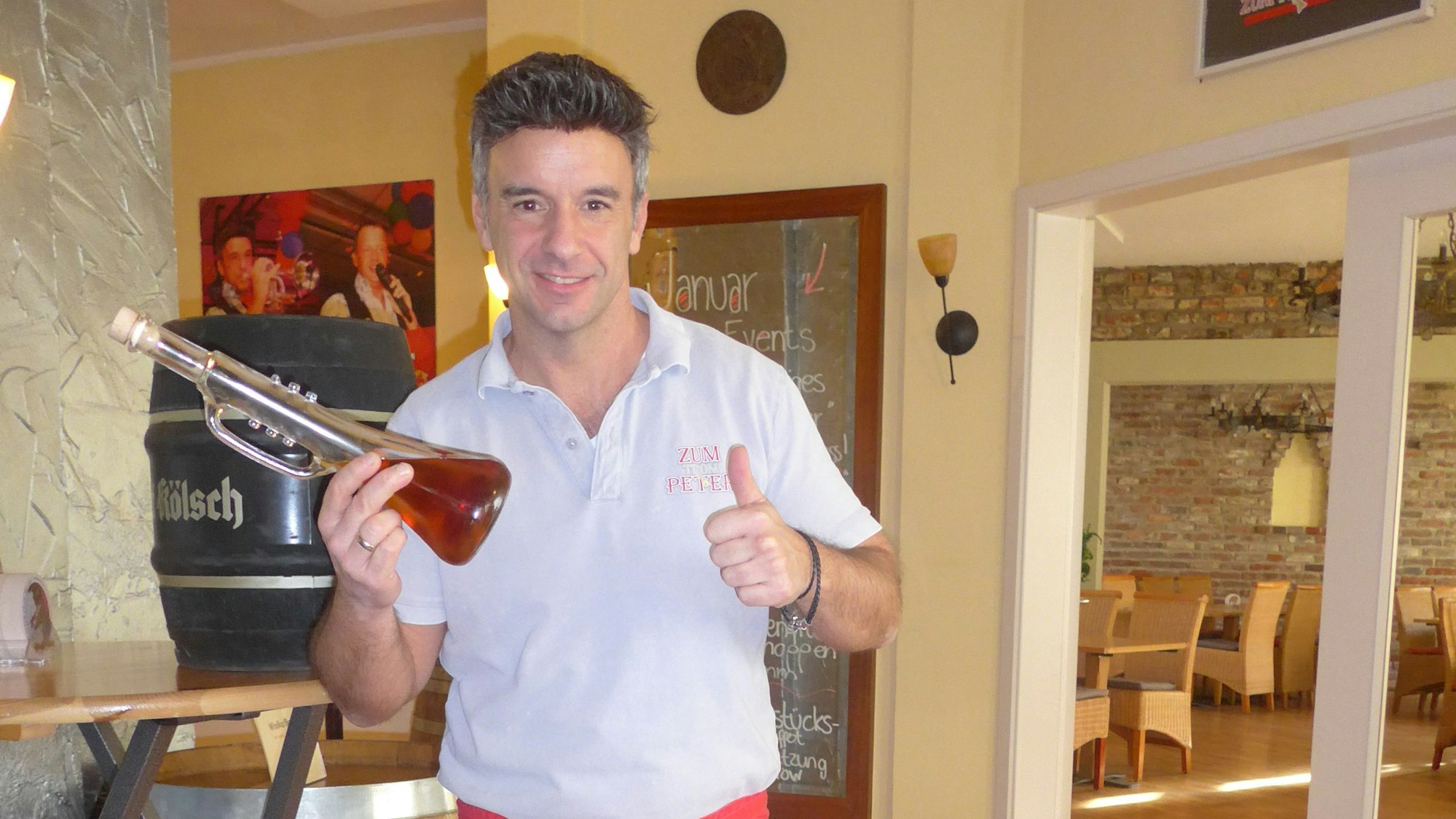 Gutbürgerliche Speisen, Fassbier und „Süßen Trompeter“ gibt es bei Peter Rey.