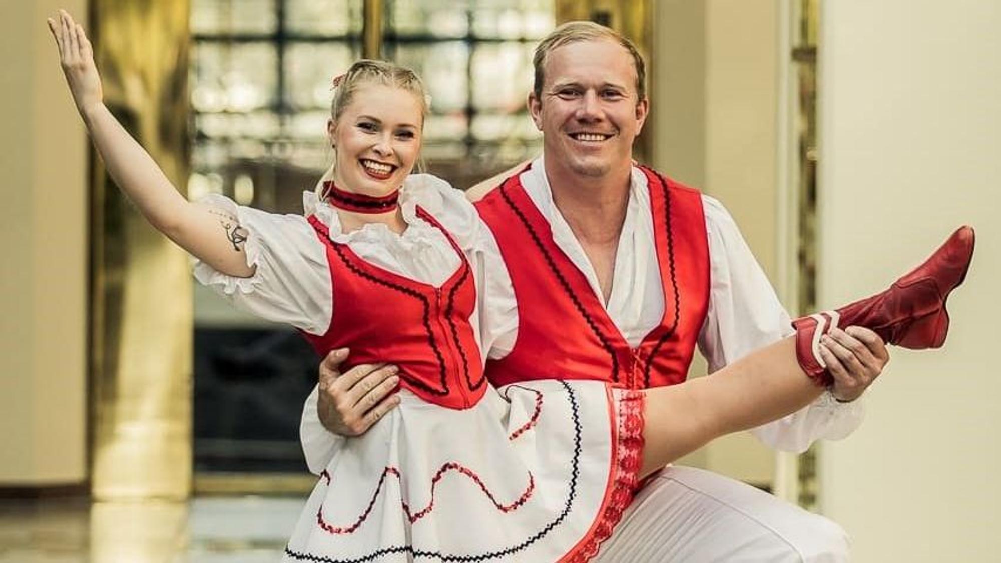 Das Tanzpaar des Tanzcorps Agrippina Colonia.