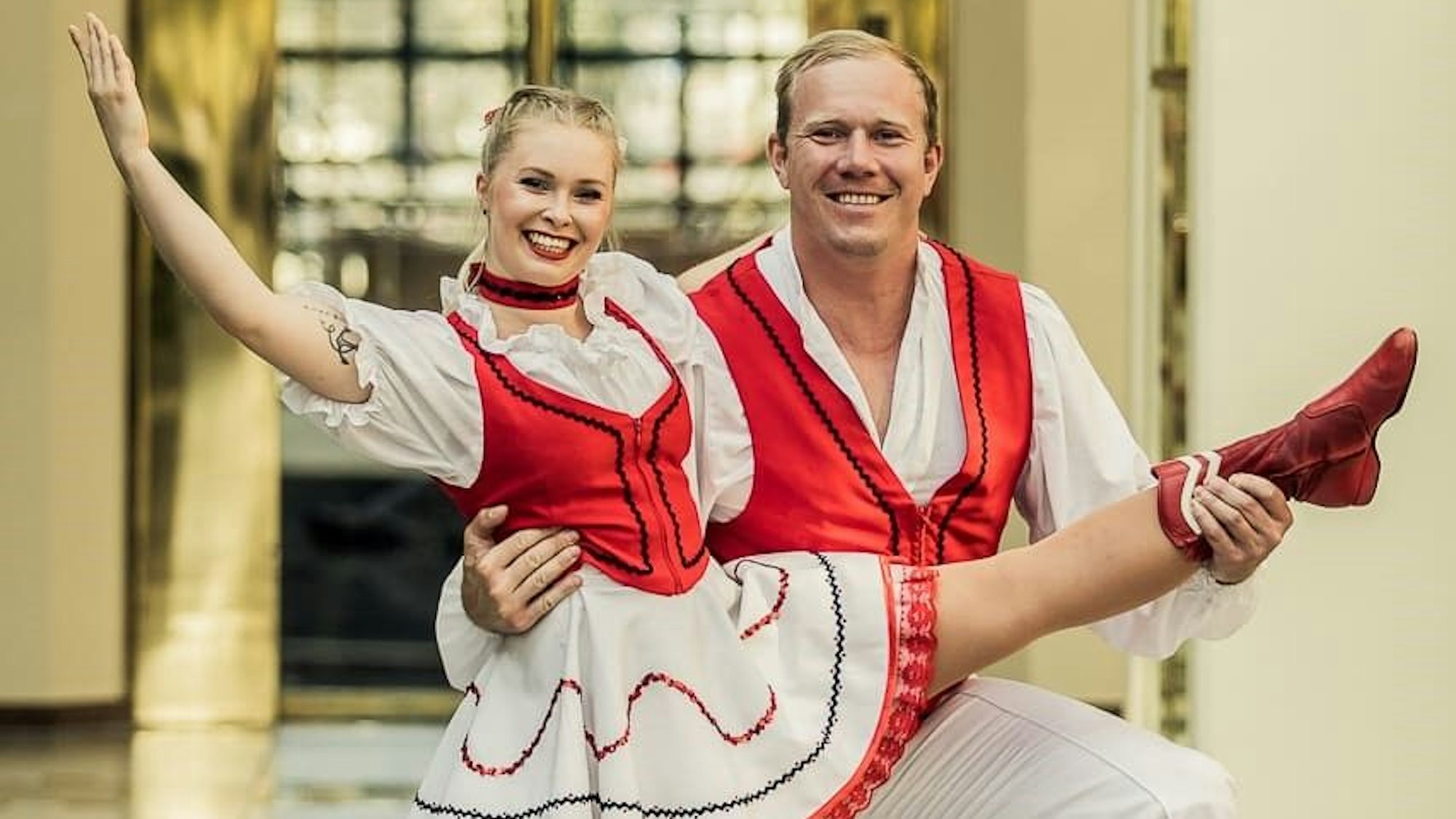 Das Tanzpaar des Tanzcorps Agrippina Colonia.