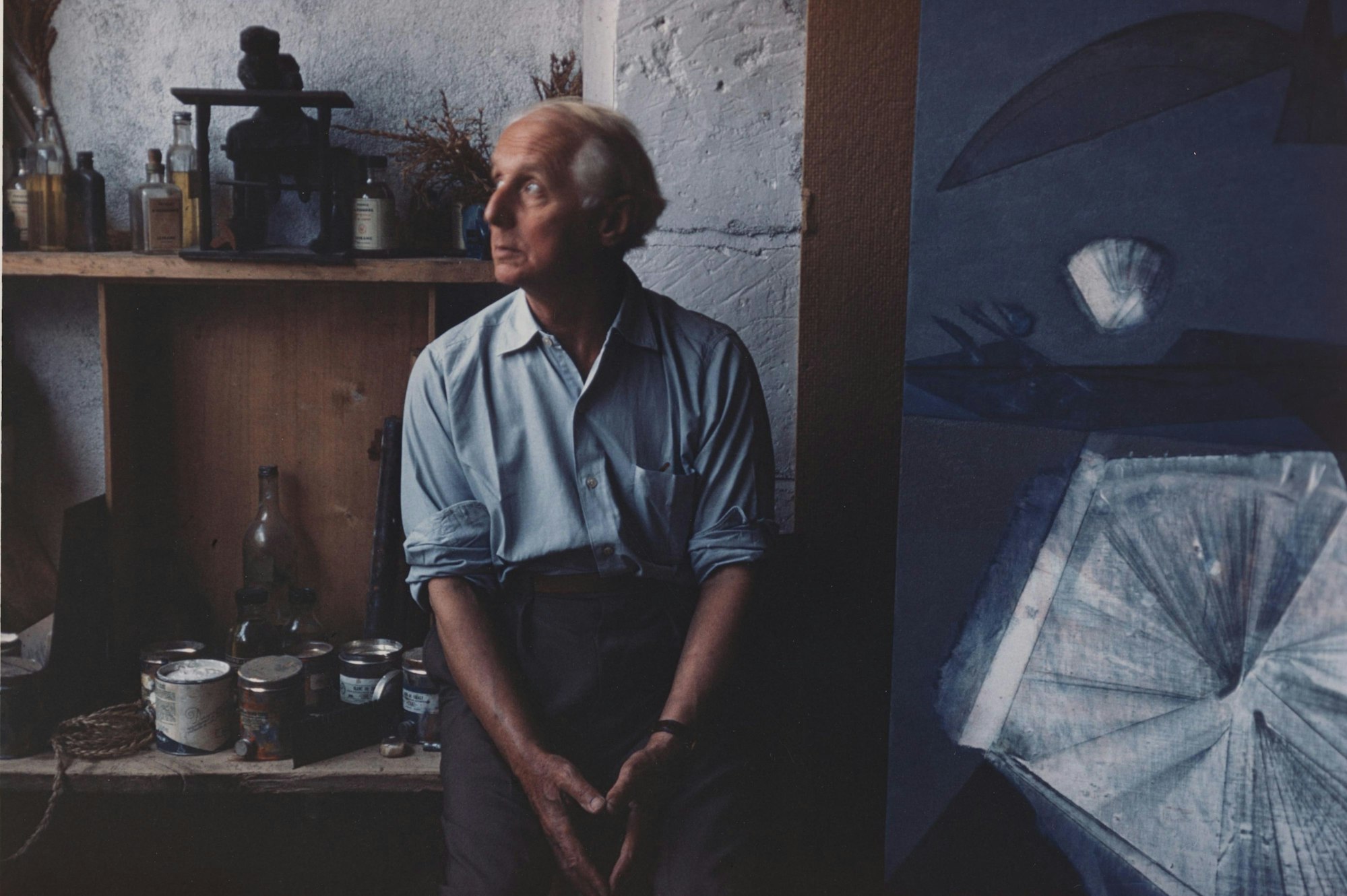 Max Ernst im Jahr 1959. Fotografiert von Alexander Liberman.