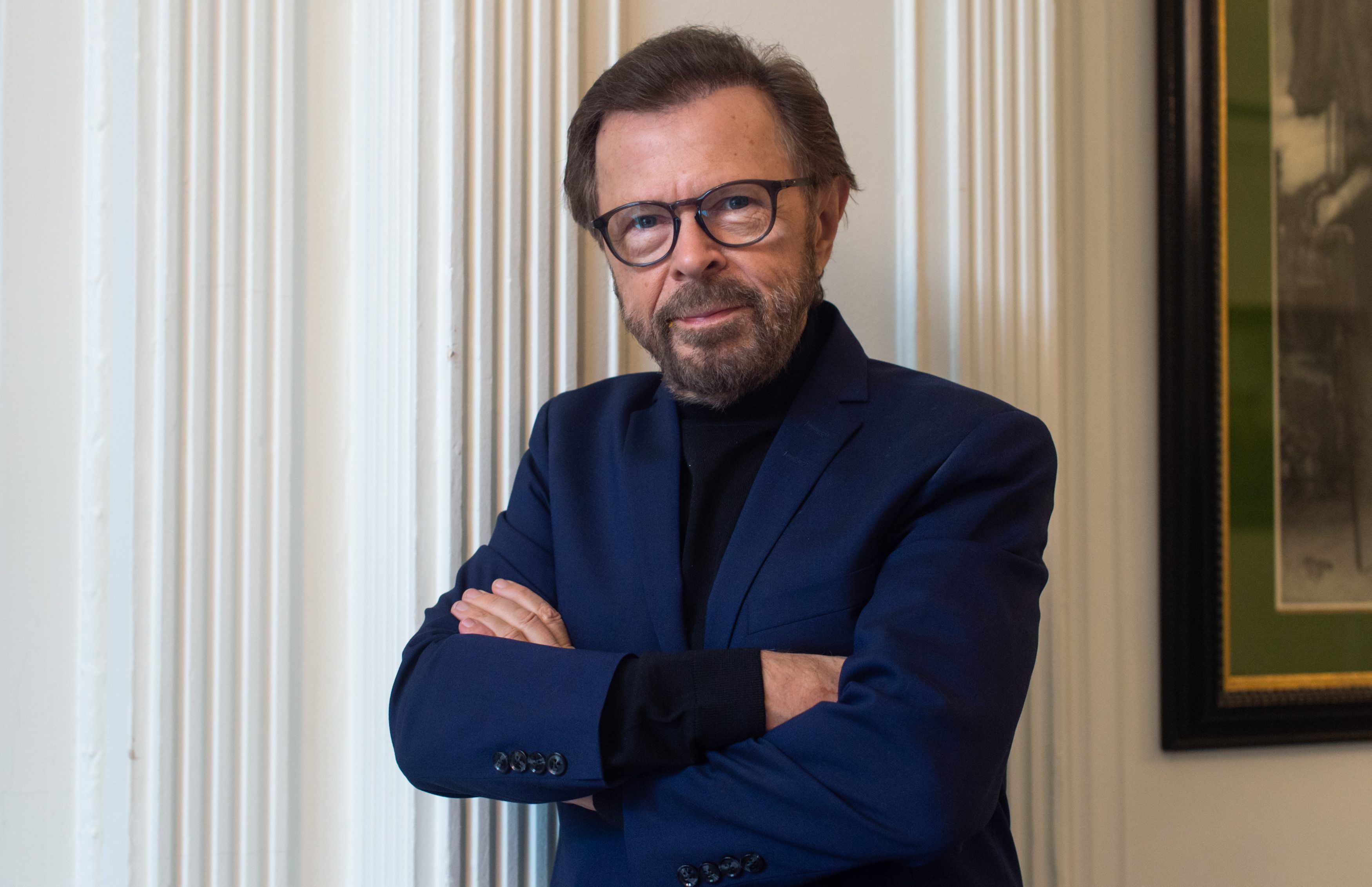 Björn Ulvaeus, Gründungsmitglied und Produzent der schwedischen Popgruppe Abba, steht im Palace Hotel.