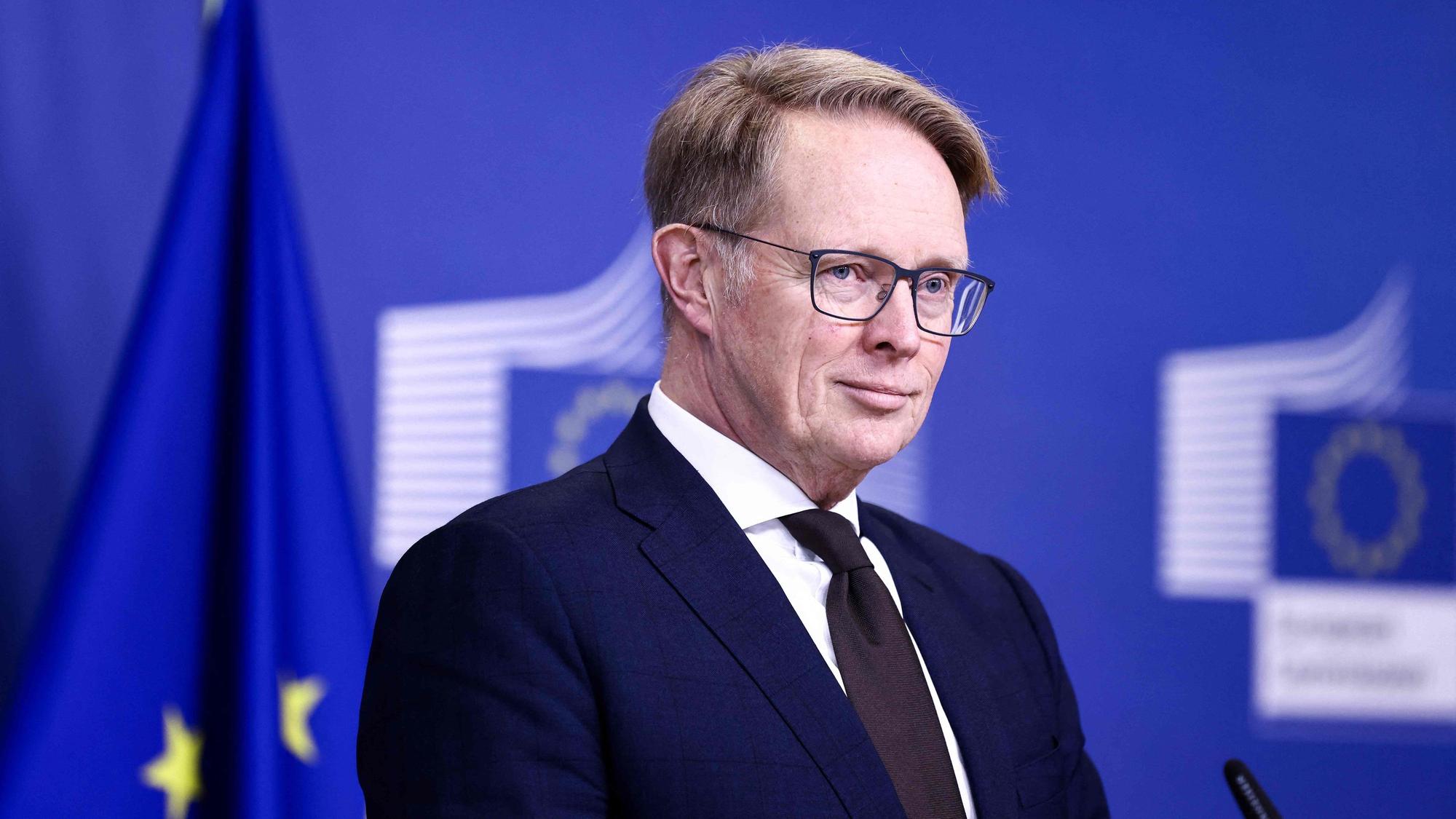 Der neue Chef der EU-Grenzschutzagentur FRONTEX bei einer Pressekonferenz in Brüssel.