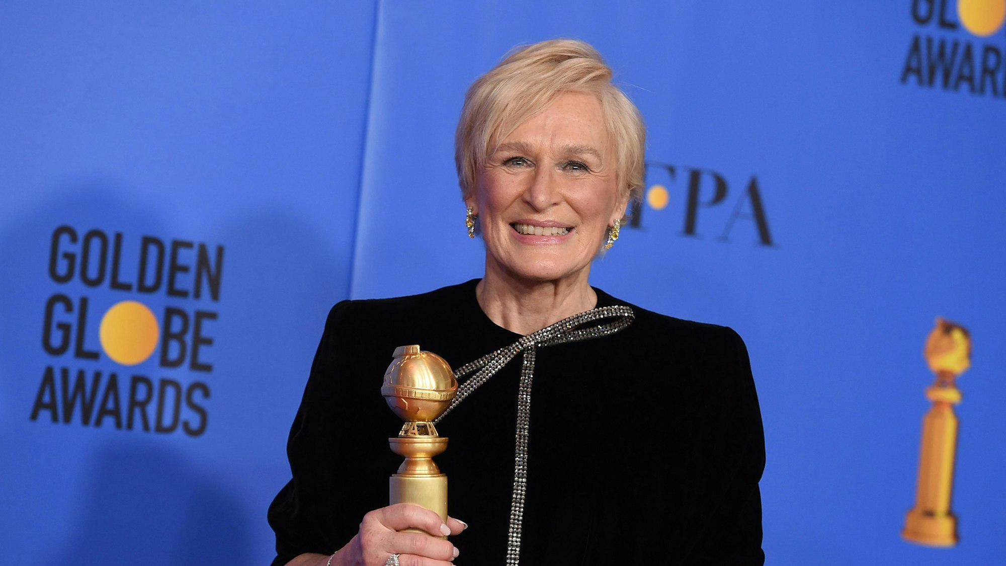 Glenn Close mit Golden Globe.