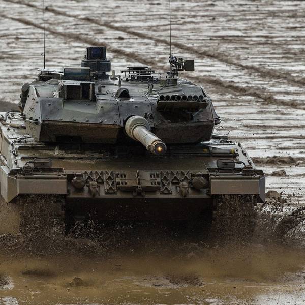 Ein Kampfpanzer der Bundeswehr vom Typ Leopard 2A6