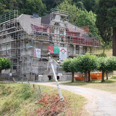 Außenansicht des Burghofs in Königswinter.