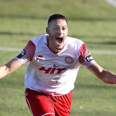 SC Fortuna Köln vs. Eintracht Braunschweig
3.Liga
Südstadion
Hamdi Dahmani (Fortuna) feiert sein Tor zum 1:0
16.02.2019
Bild: Herbert Bucco