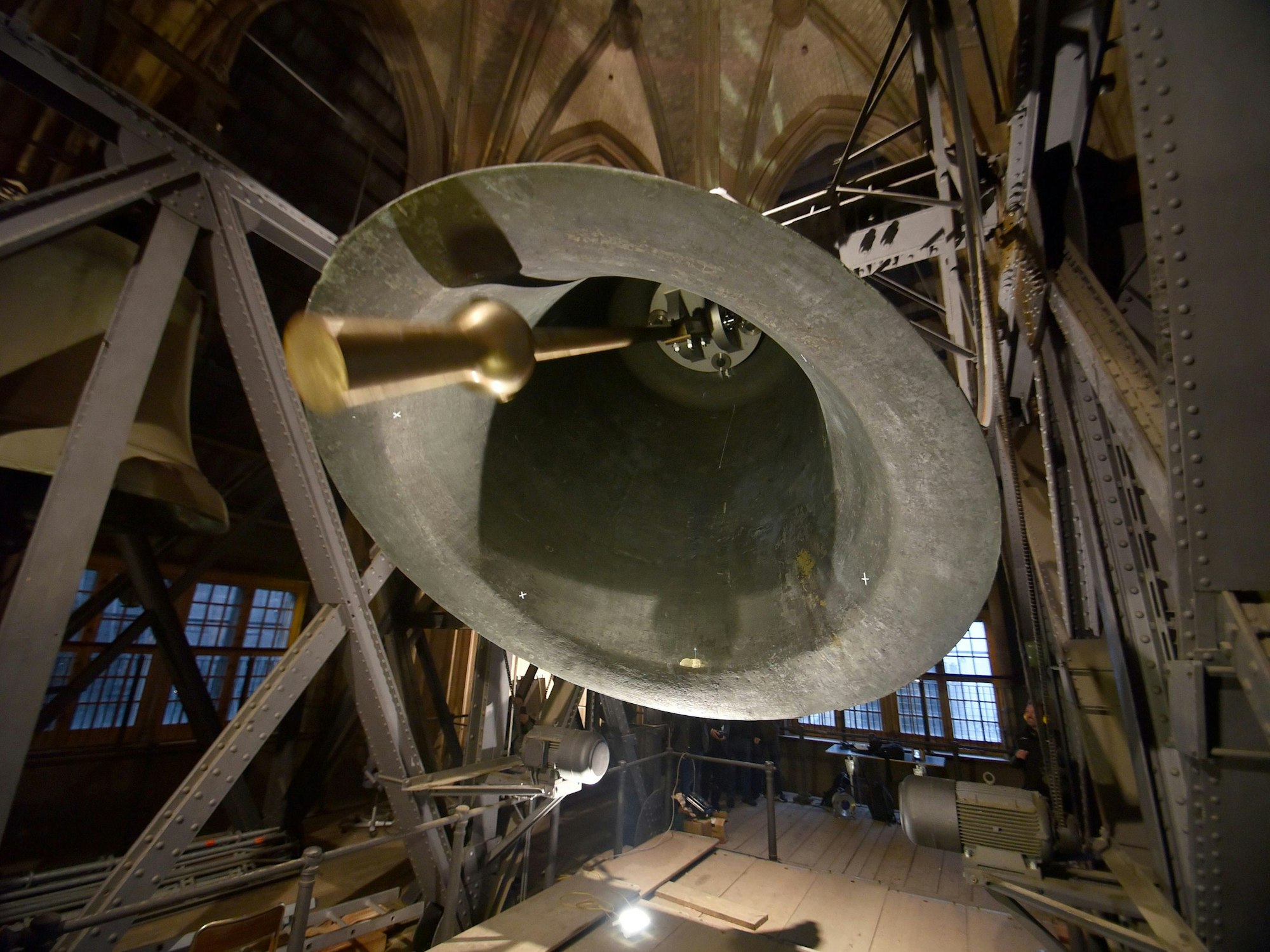 Der Klöppel bei der Arbeit