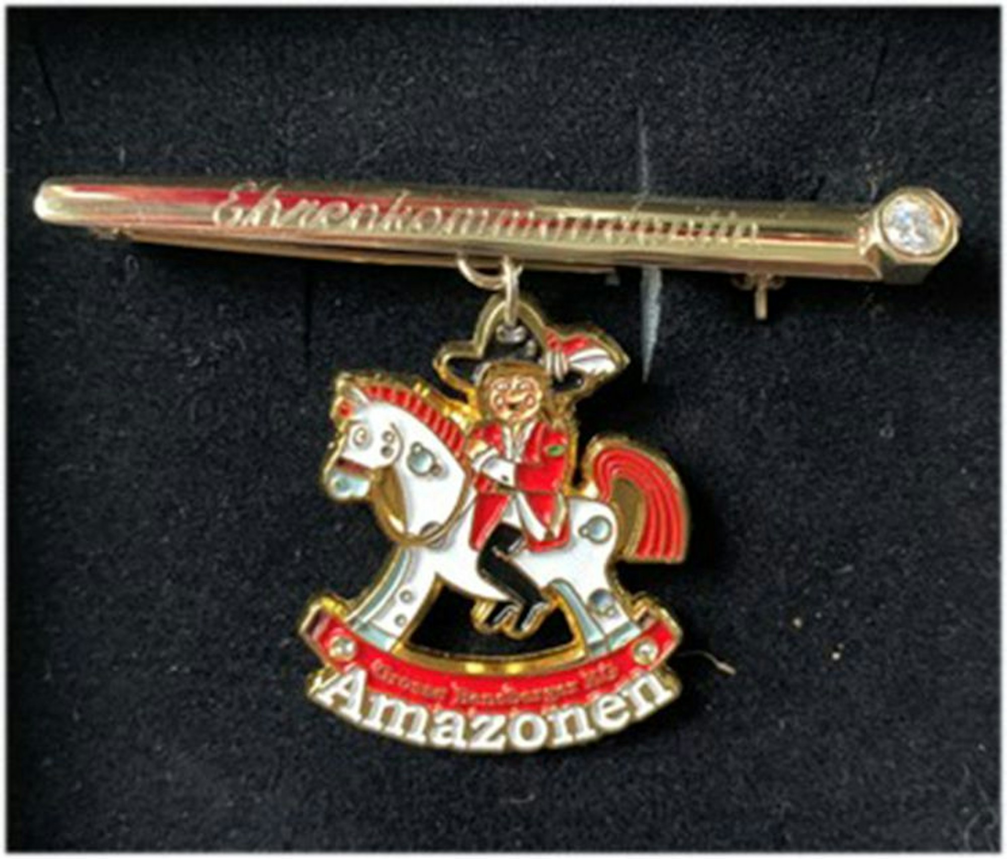 Die Nadel für die Ehrenkommandantin der Amazonen.