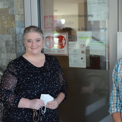 Siegburg, Beratungsstellen Arbeit Daniela Schmid (links) und Alexa Fierlings vom SKM