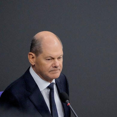 Bundeskanzler Olaf Scholz (SPD) im Bundestag. (Archivbild)