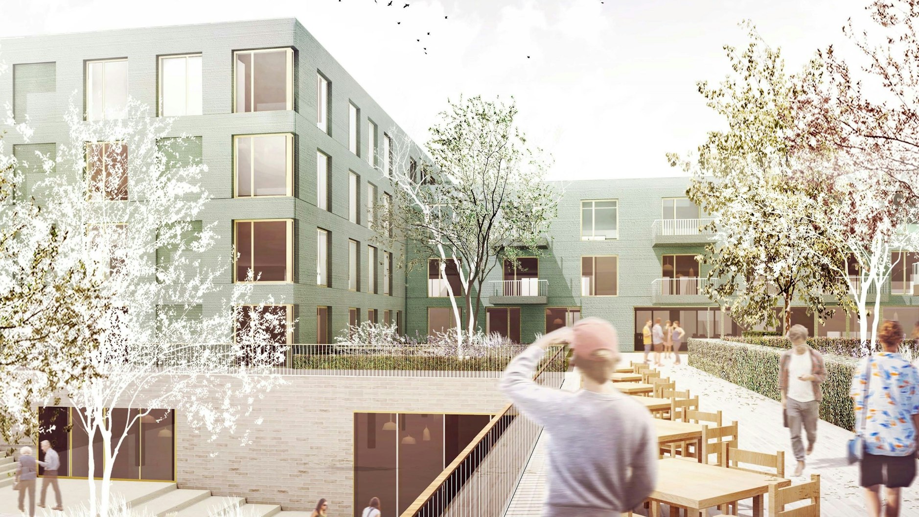 Meckenheim Marktplatz Visualisierung des Büros Feddersen Architekten.