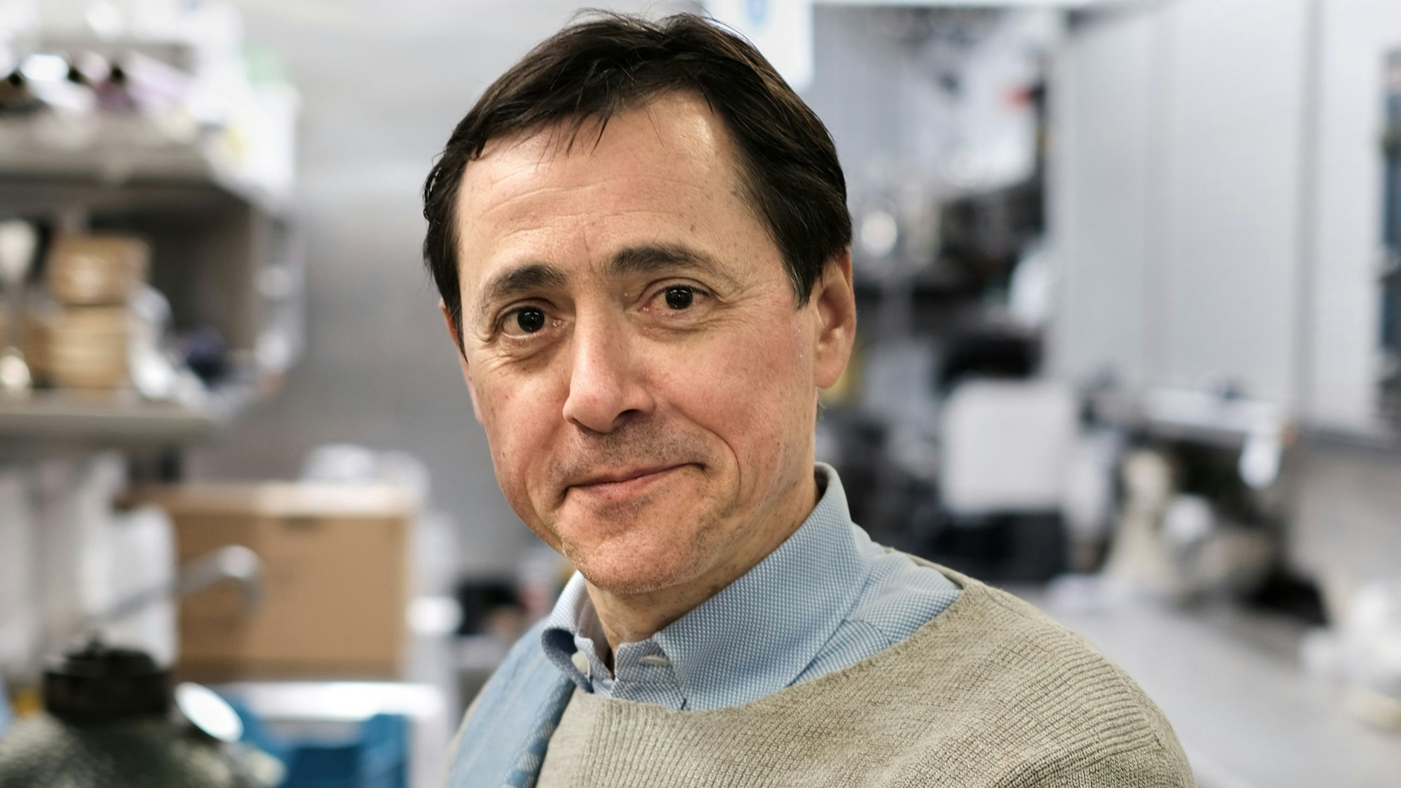 Sternekoch Vincent Moissonnier in der Küche seines Restaurants