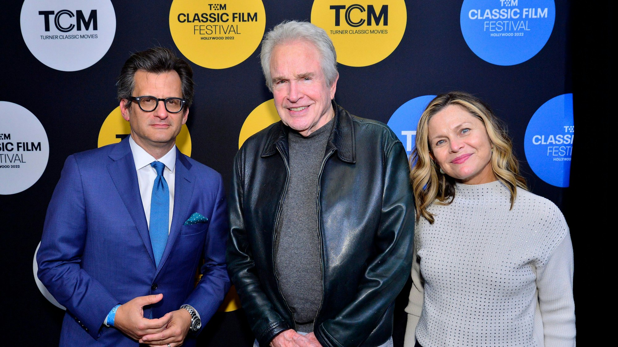 Ben Mankiewicz, Warren Beatty und Pola Changnon.