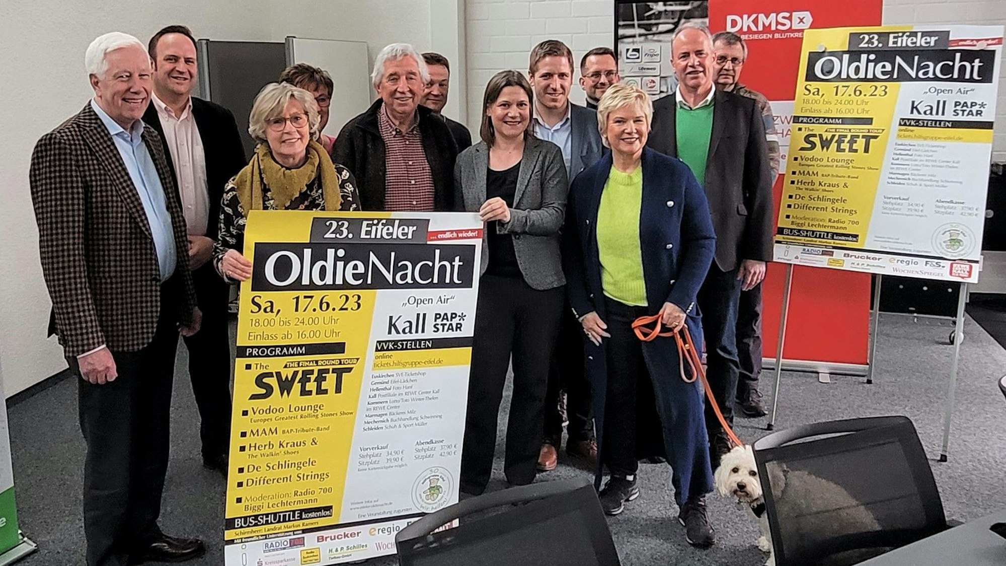 Bei einer Pressekonferenz in Kall berichteten die Organisatoren über das Programm der Oldie-Nacht.