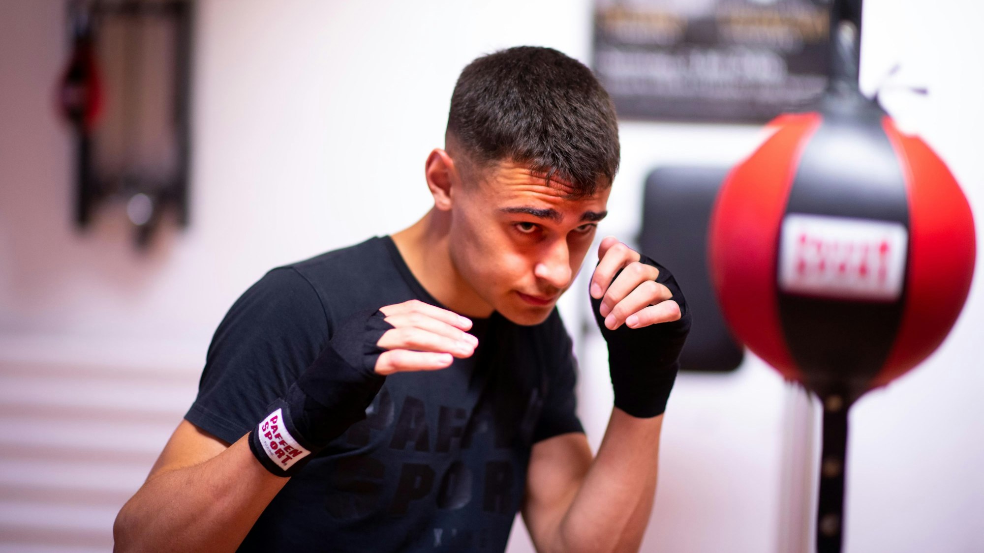 Boxer Jason Zeller beim Training.
