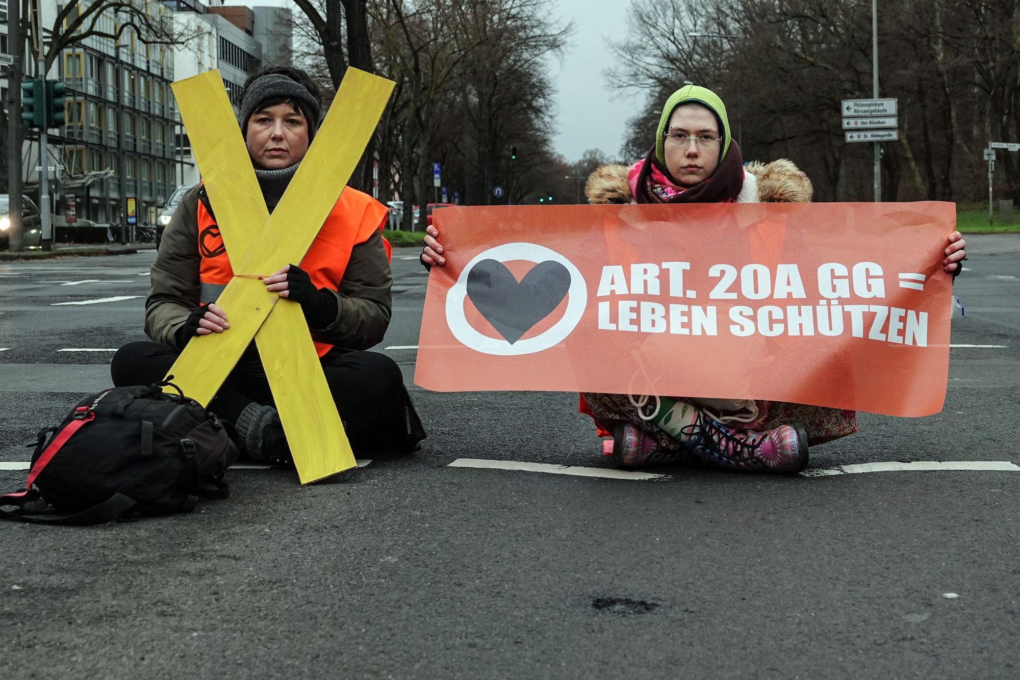 Aktivisten der Umweltgruppe „Letzte Generation“.