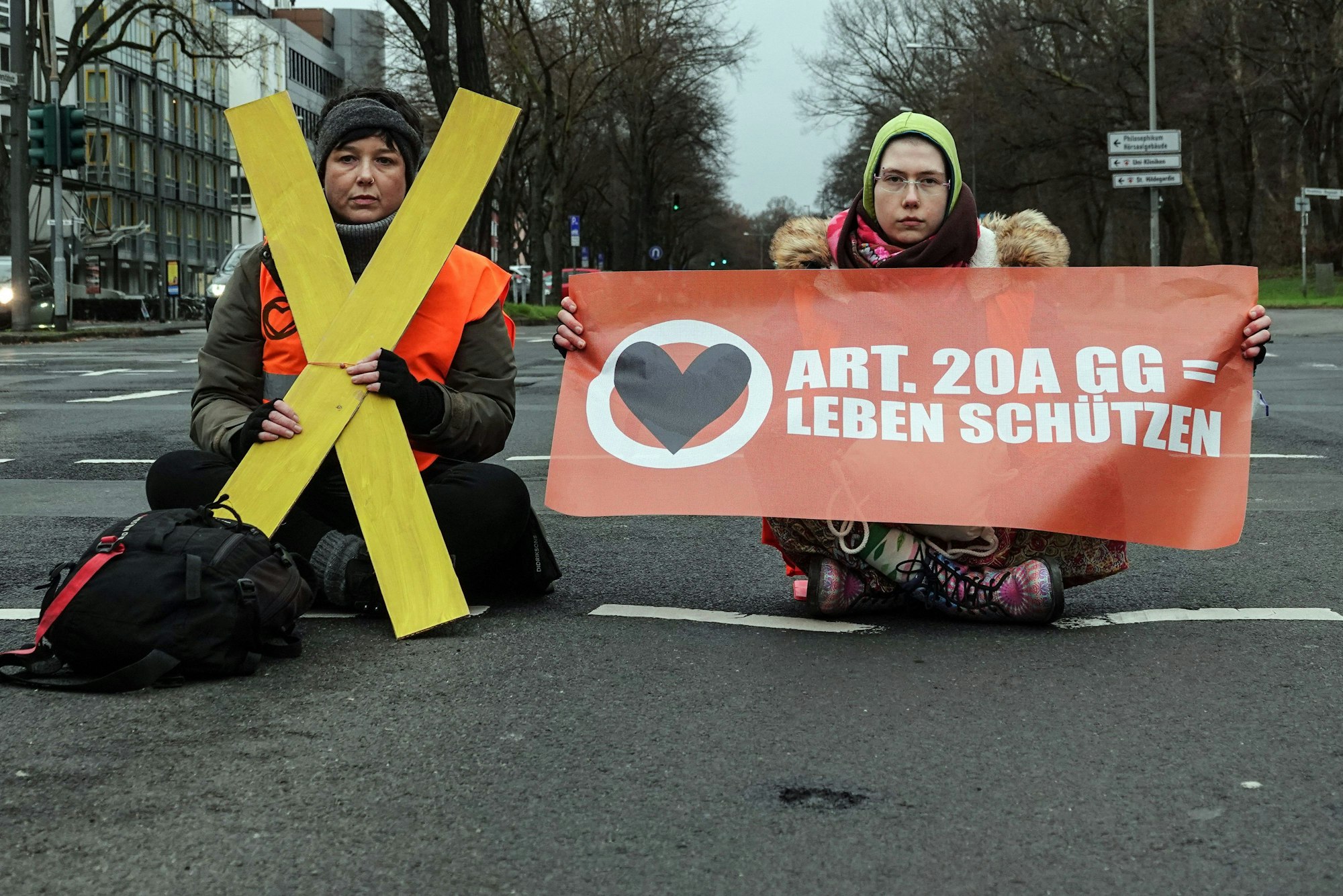 Aktivisten der Umweltgruppe „Letzte Generation“.