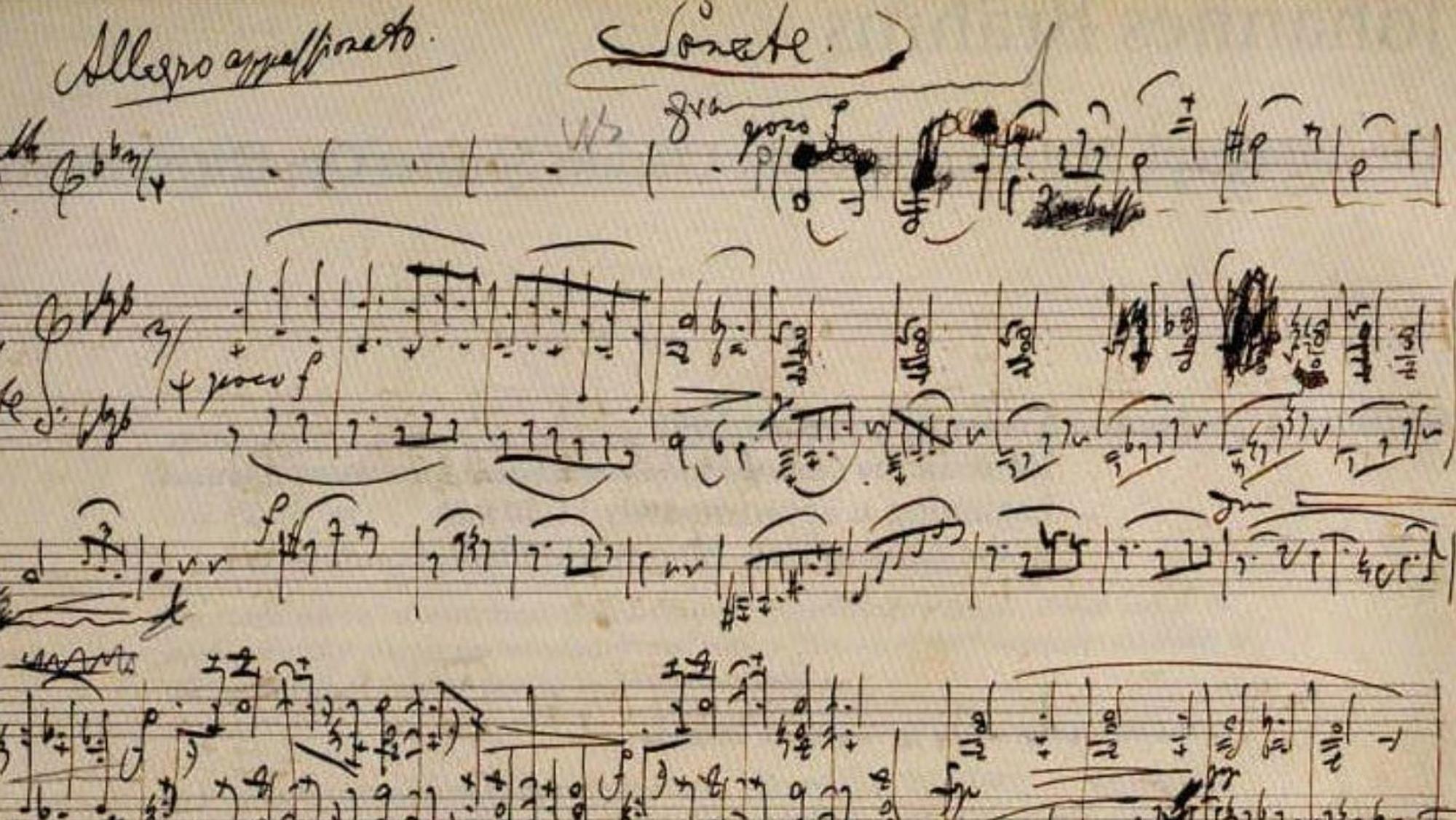 Eine Partitur von Johannes Brahms