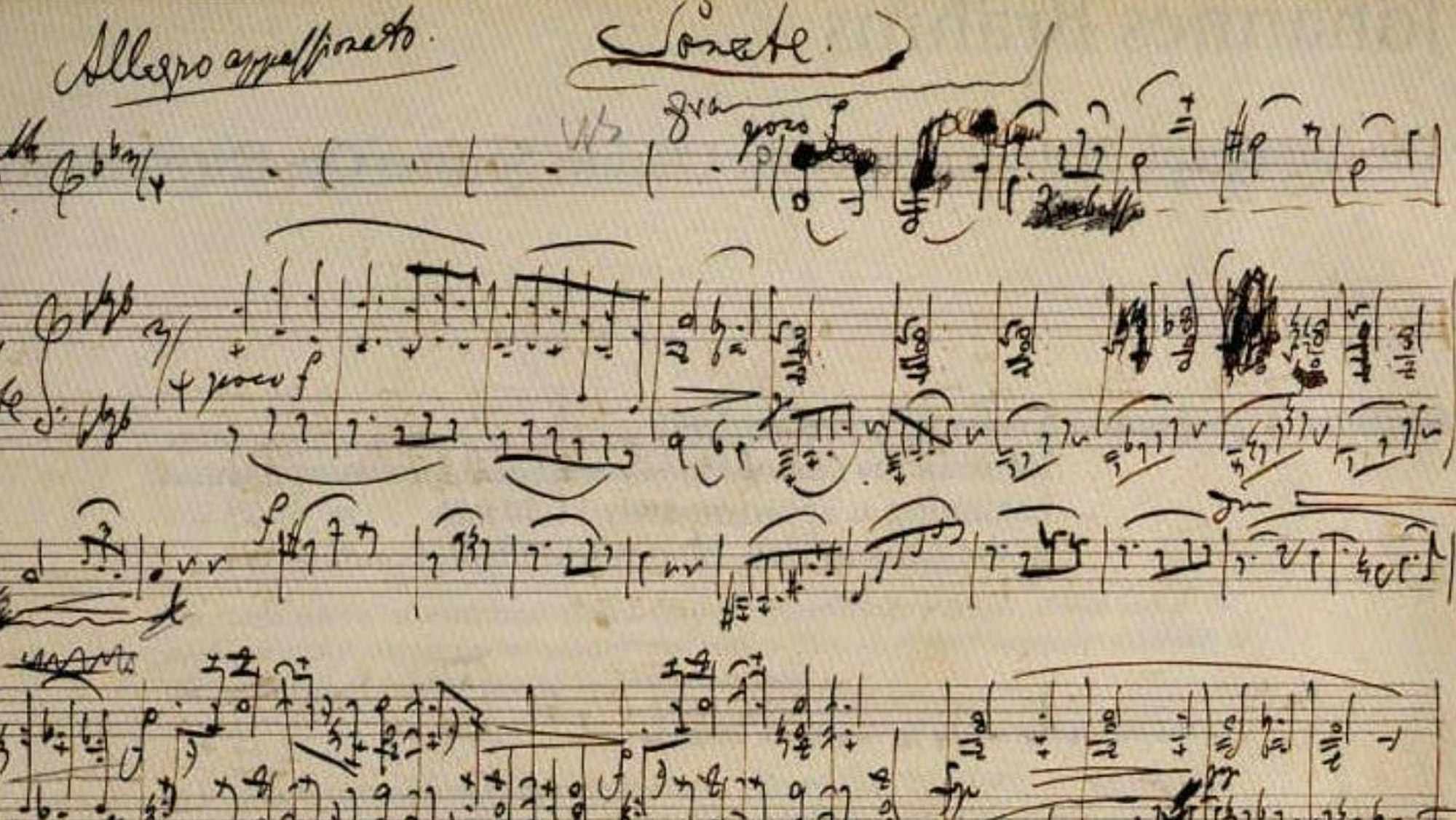 Eine Partitur von Johannes Brahms