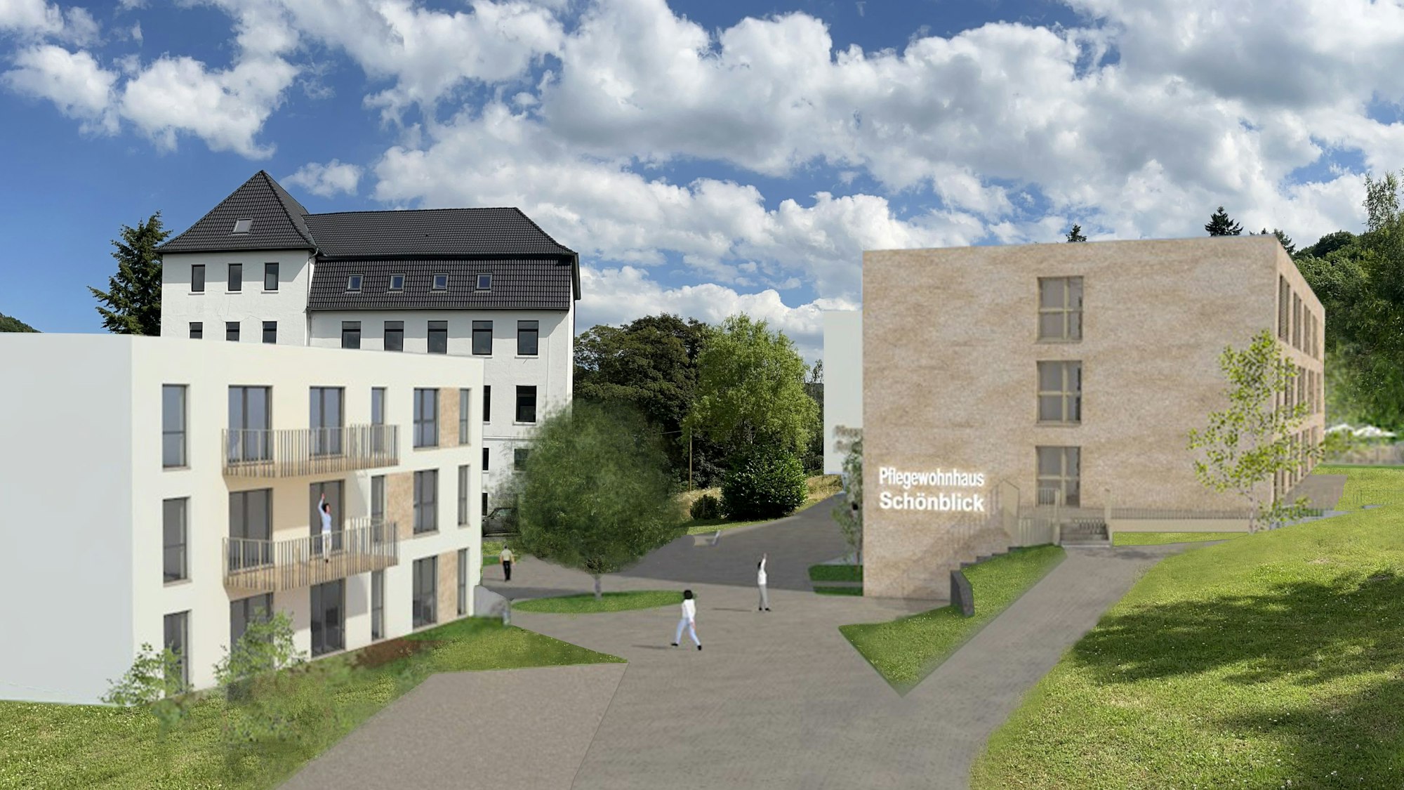 Die Animation zeigt, wie das neue Pflegewohnhaus in Heimbach aussehen wird.