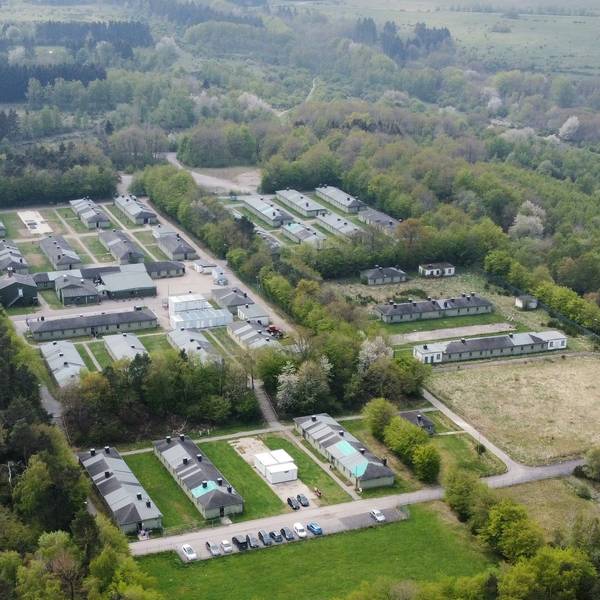 Luftaufnahmen Vogelsang Flüchtlingsunterkunft Schelde.