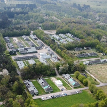 Luftaufnahmen Vogelsang Flüchtlingsunterkunft Schelde.