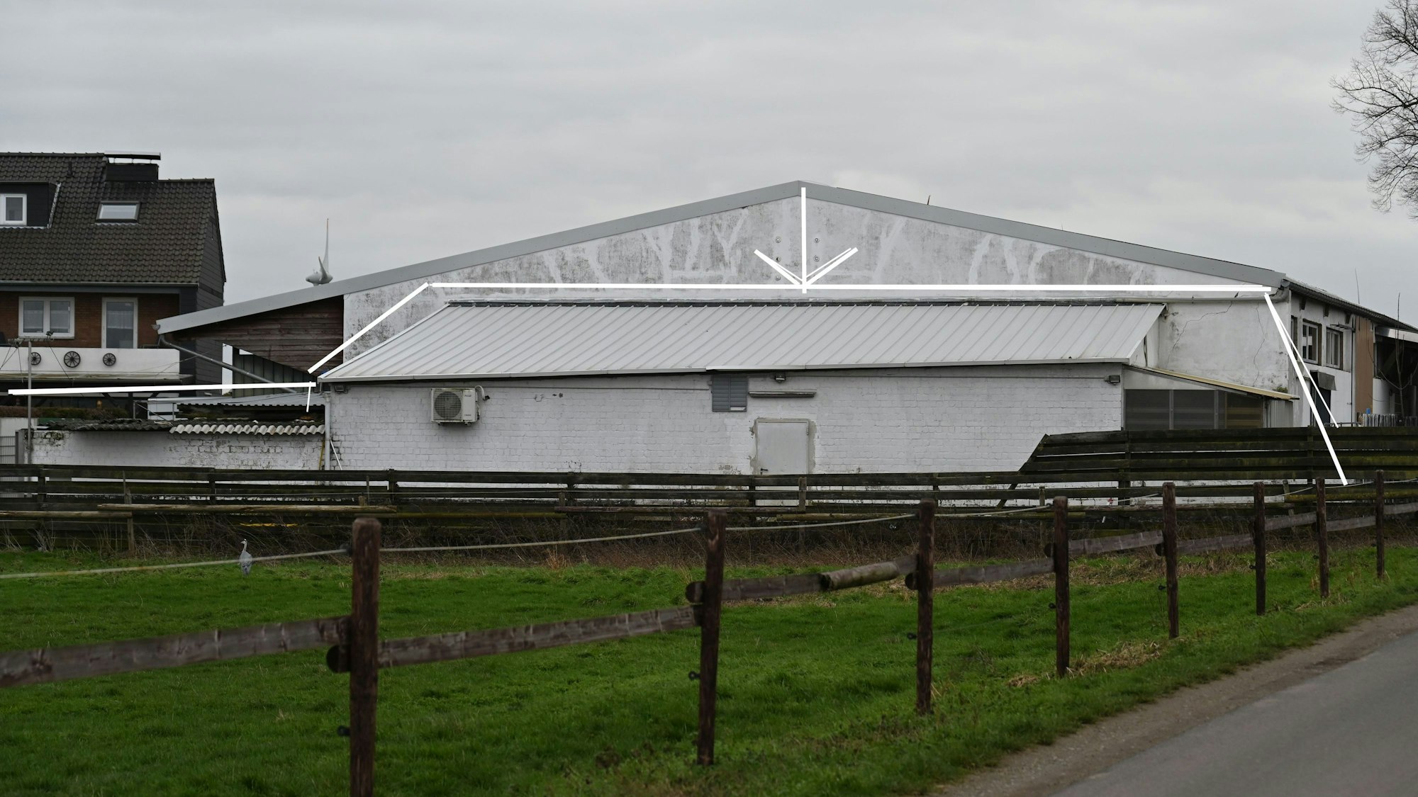 Die gekennzeichnete Fläche markiert den Schlachthof in Erftstadt