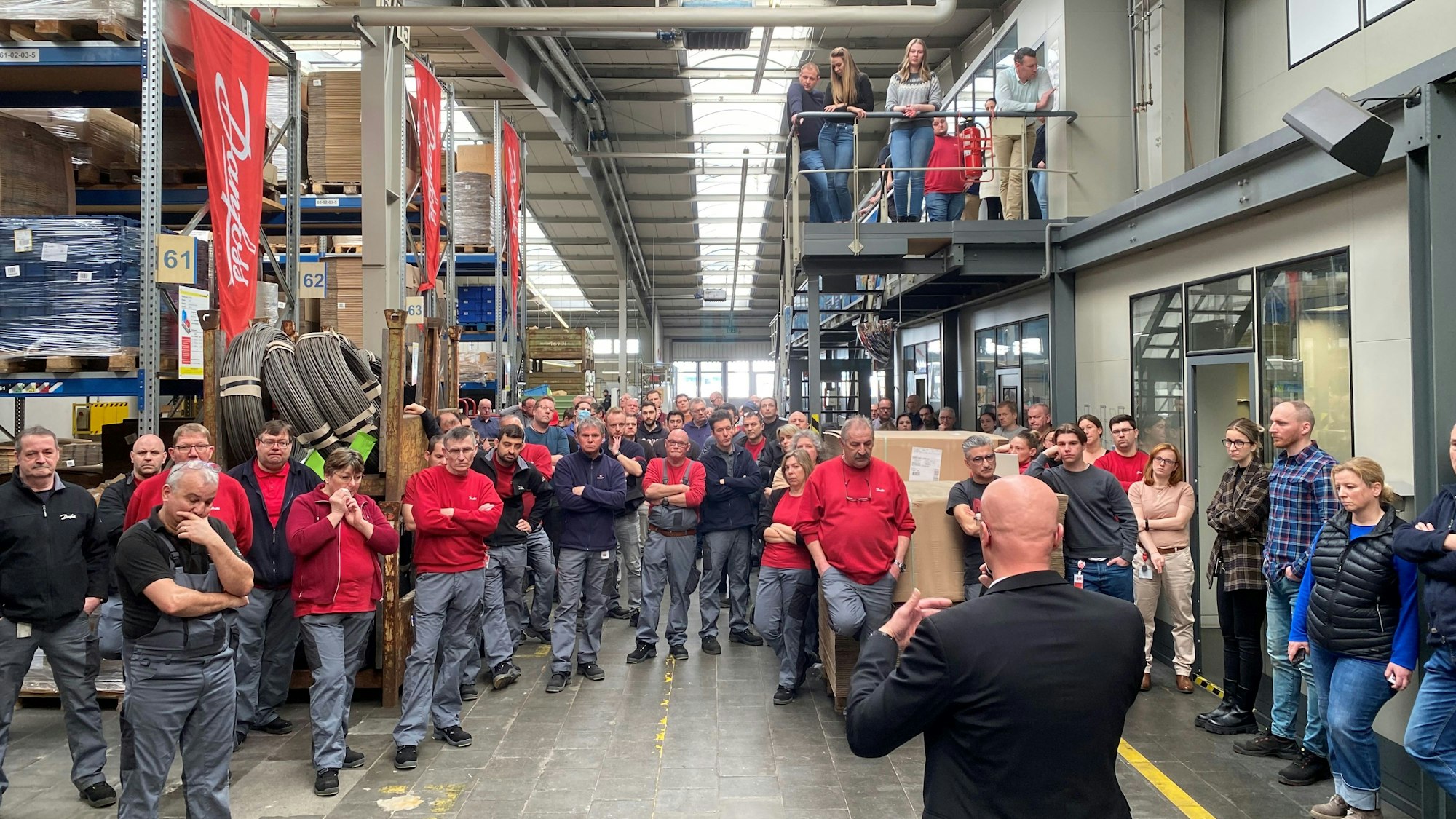 Betriebsversammlung bei Danfoss in Lohmar.