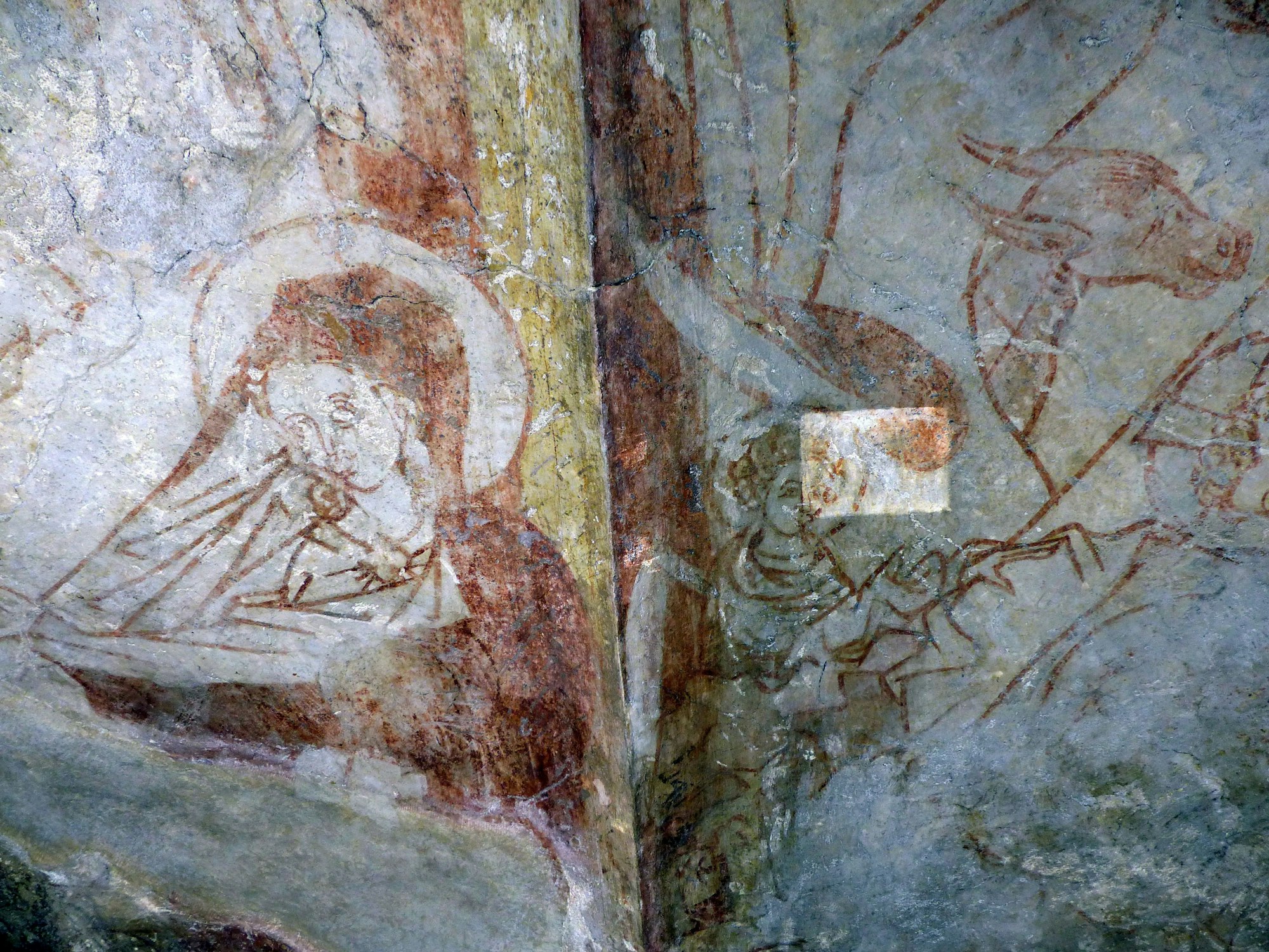 Detail des Freskenzyklus: Jesus Christus mit Heiligenschein