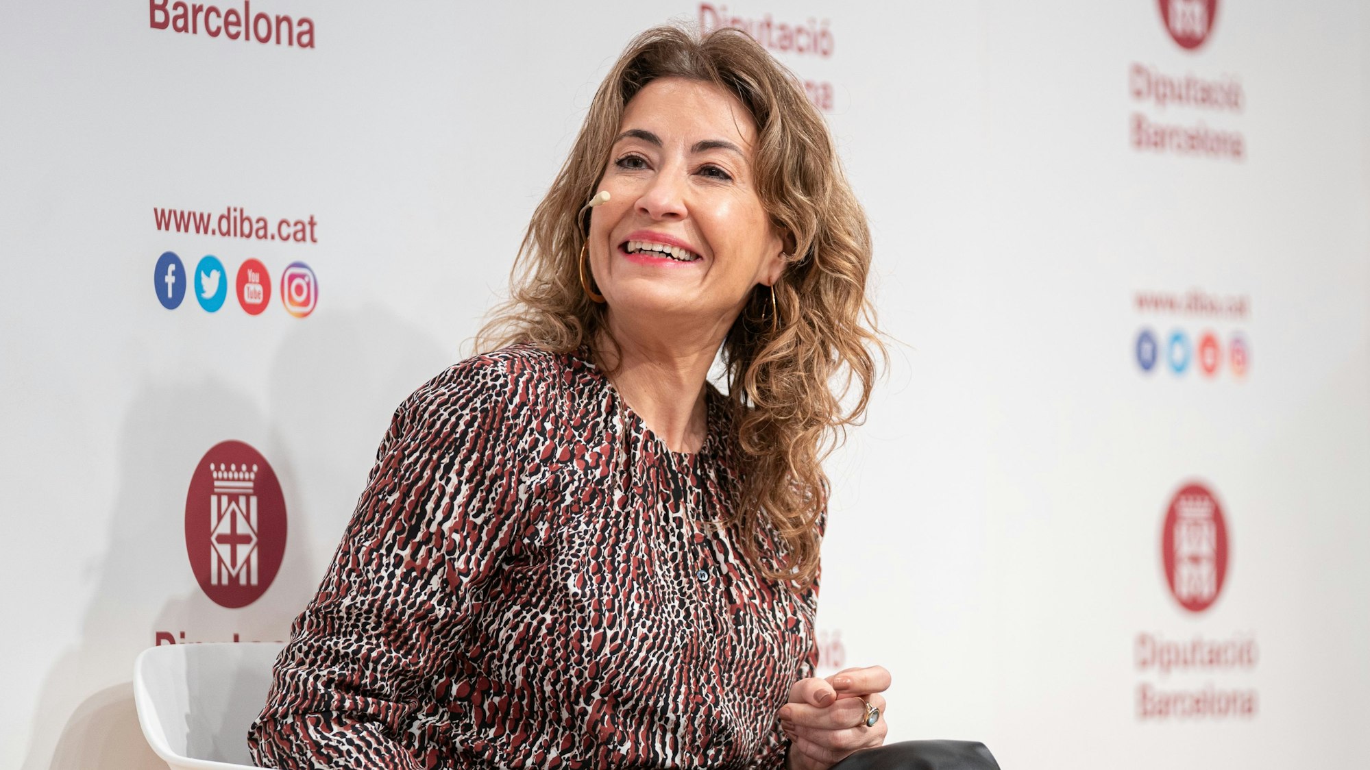 Raquel Sanchez, Ministerin für Verkehr, Mobilität und urbane Agenda von Spanien, nimmt am ersten Jahrestag von LAB Bonnemaison in Barcelona teil.