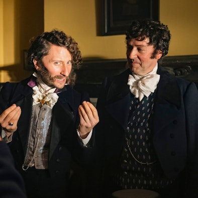 200 Jahre Karneval: Die beiden Gründer des Festordnenden Komitees, Heinrich von Wittgenstein (l., Moritz Heidelbach) und Matthias Joseph de Noël (Piet Fuchs, r.) im WDR-Film.