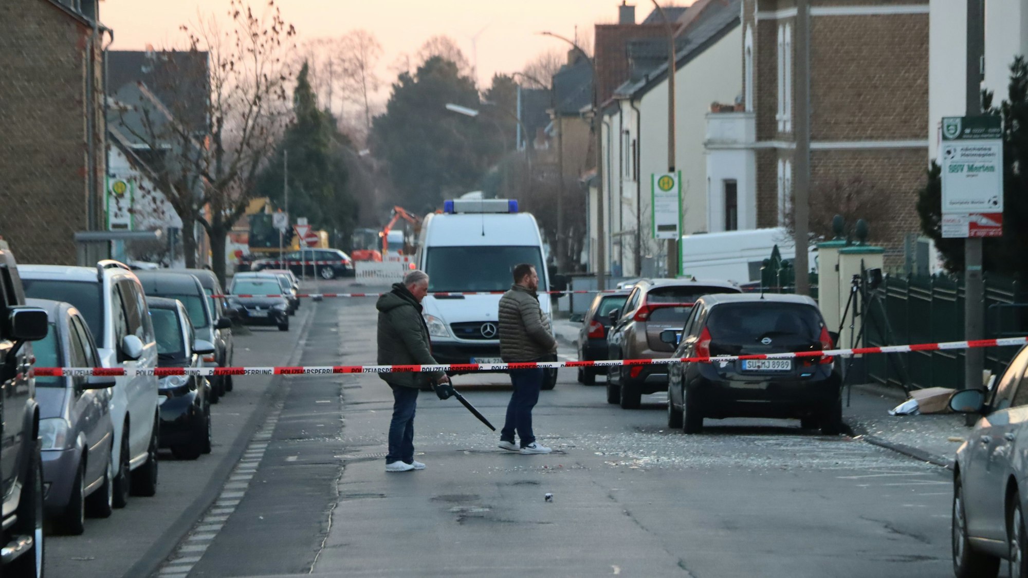 Die Beethovenstraße blieb am Donnerstagmorgen gesperrt.