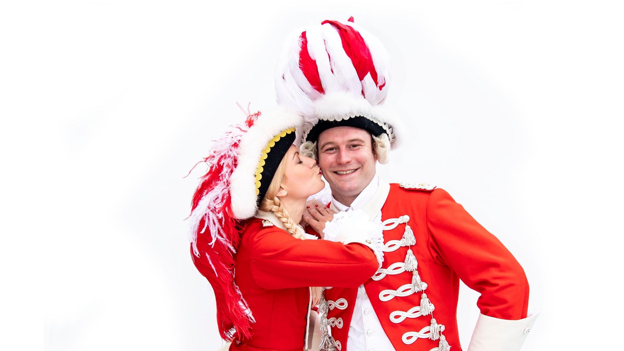 Das Tanzpaar der Roten Funken, Judith Gerwing und Florian Gorny