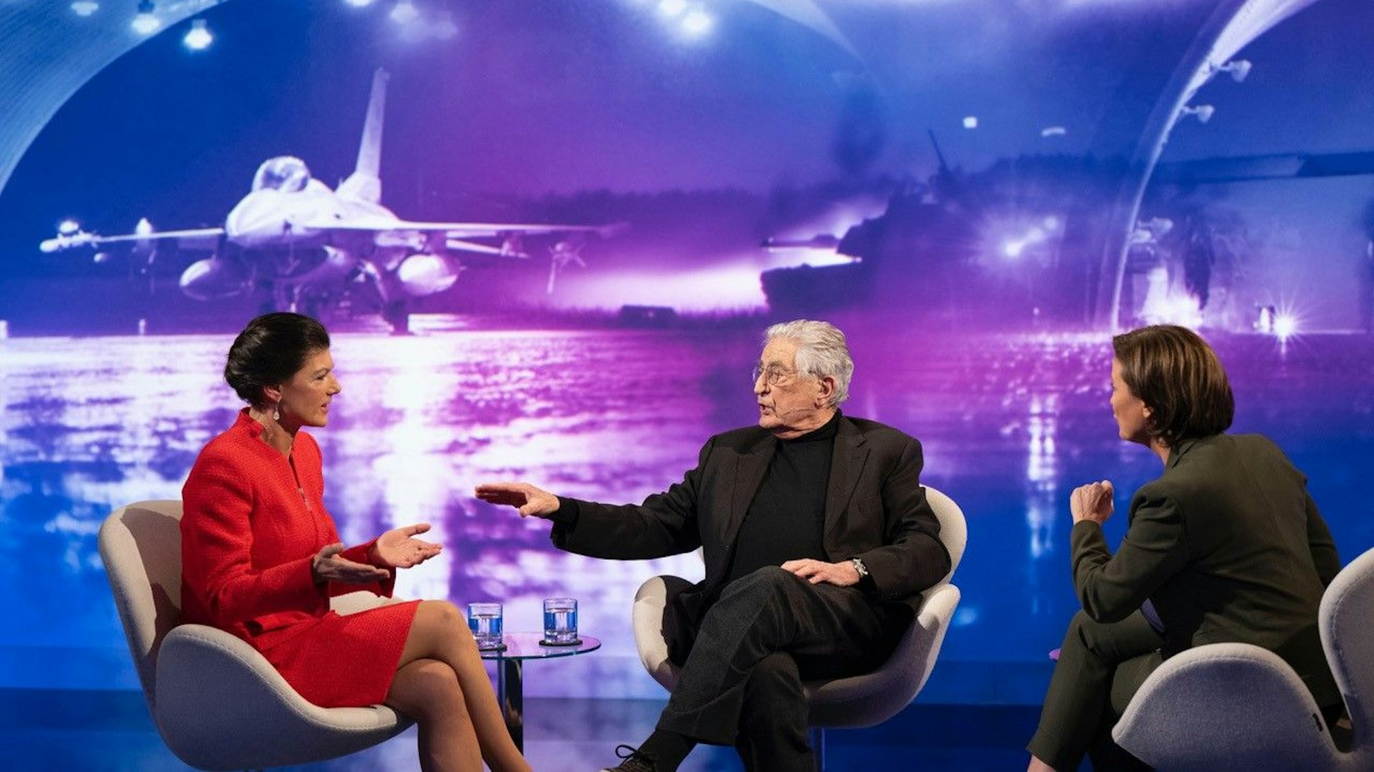 Sahra Wagenknecht und Gerhart Baum gerieten im ARD-Talk „Maischberger“ aneinander.