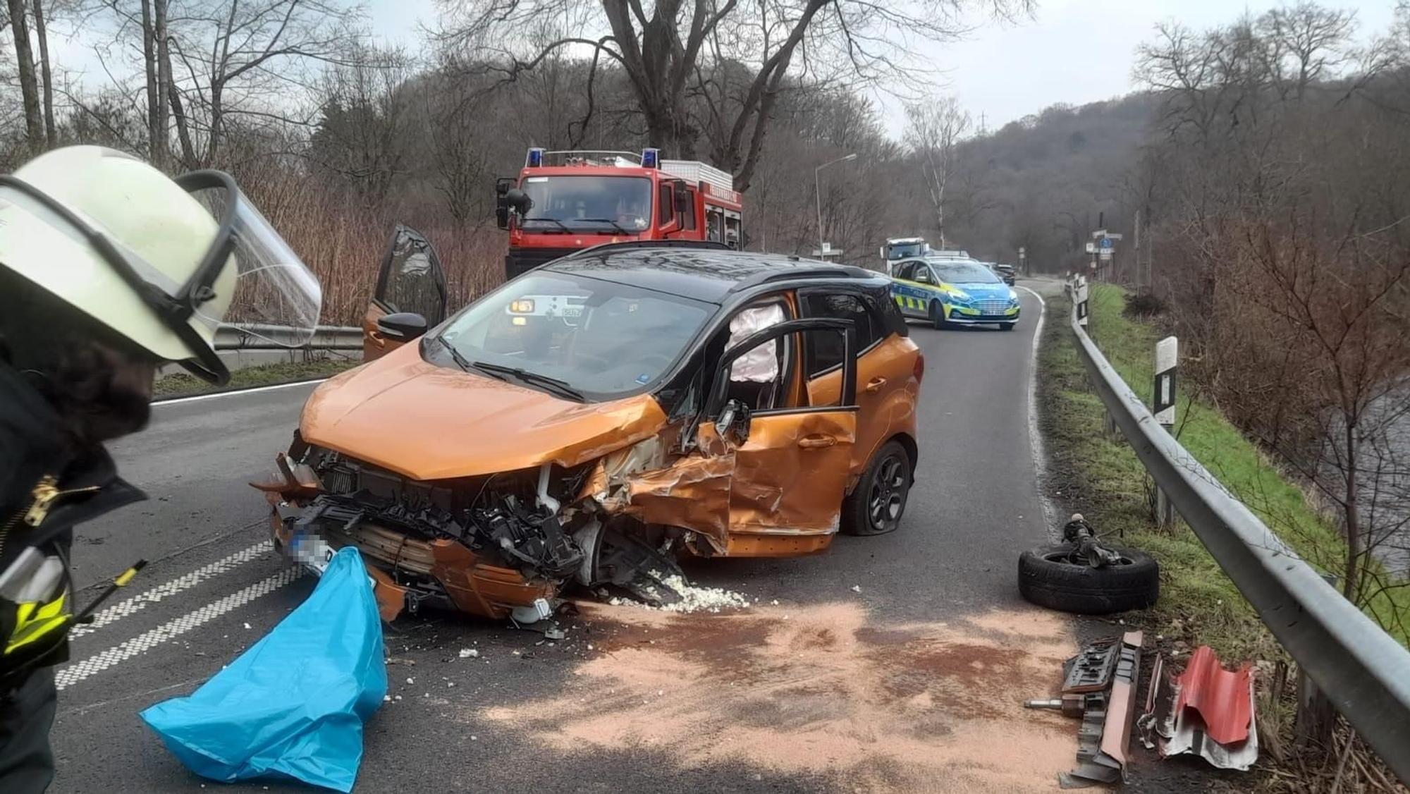 Unfall in Ruppichteroth am 10. Februar 2023.
