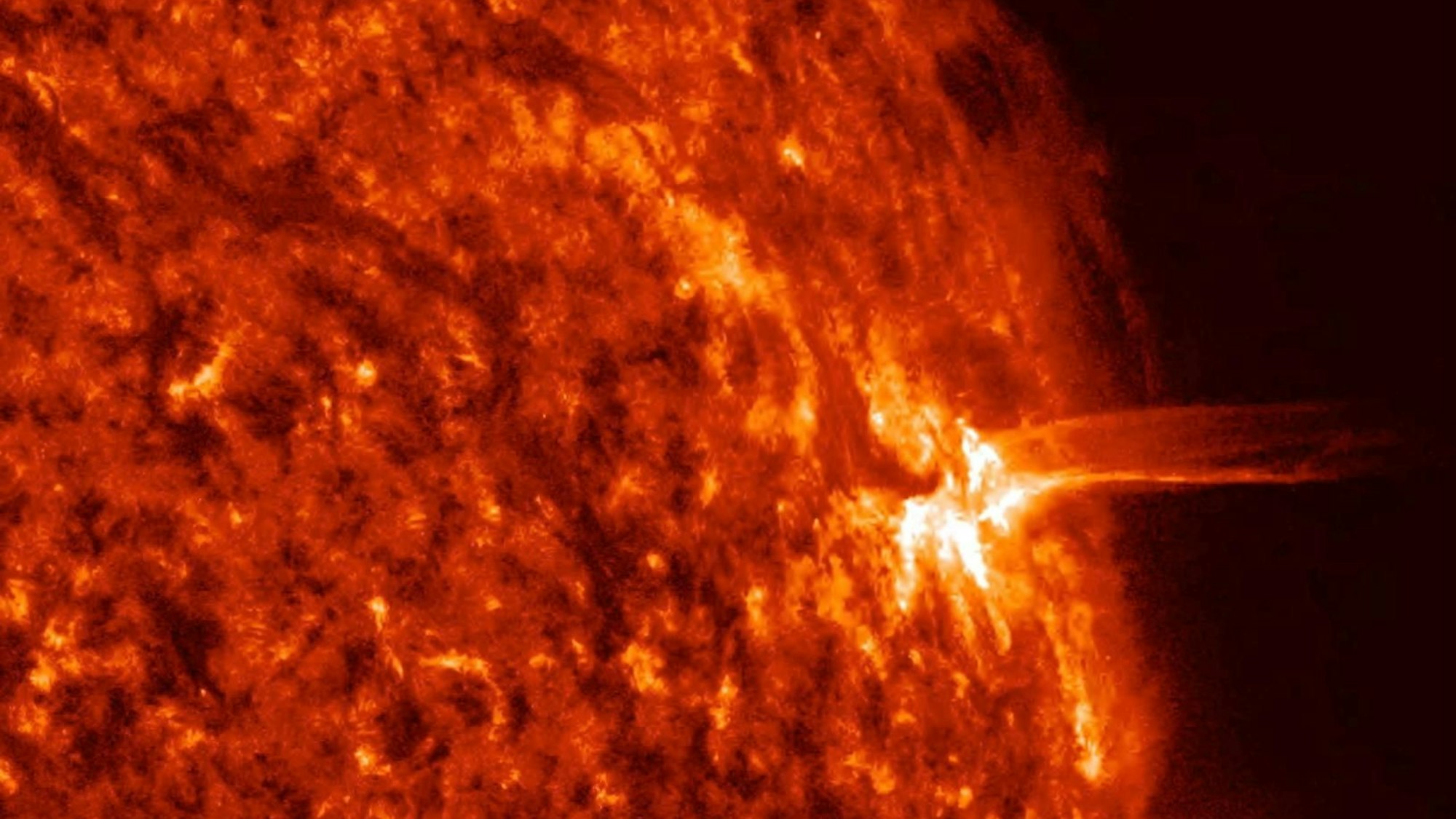 Eine Aufnahme der Sonne, bereitgestellt von der Nasa.
