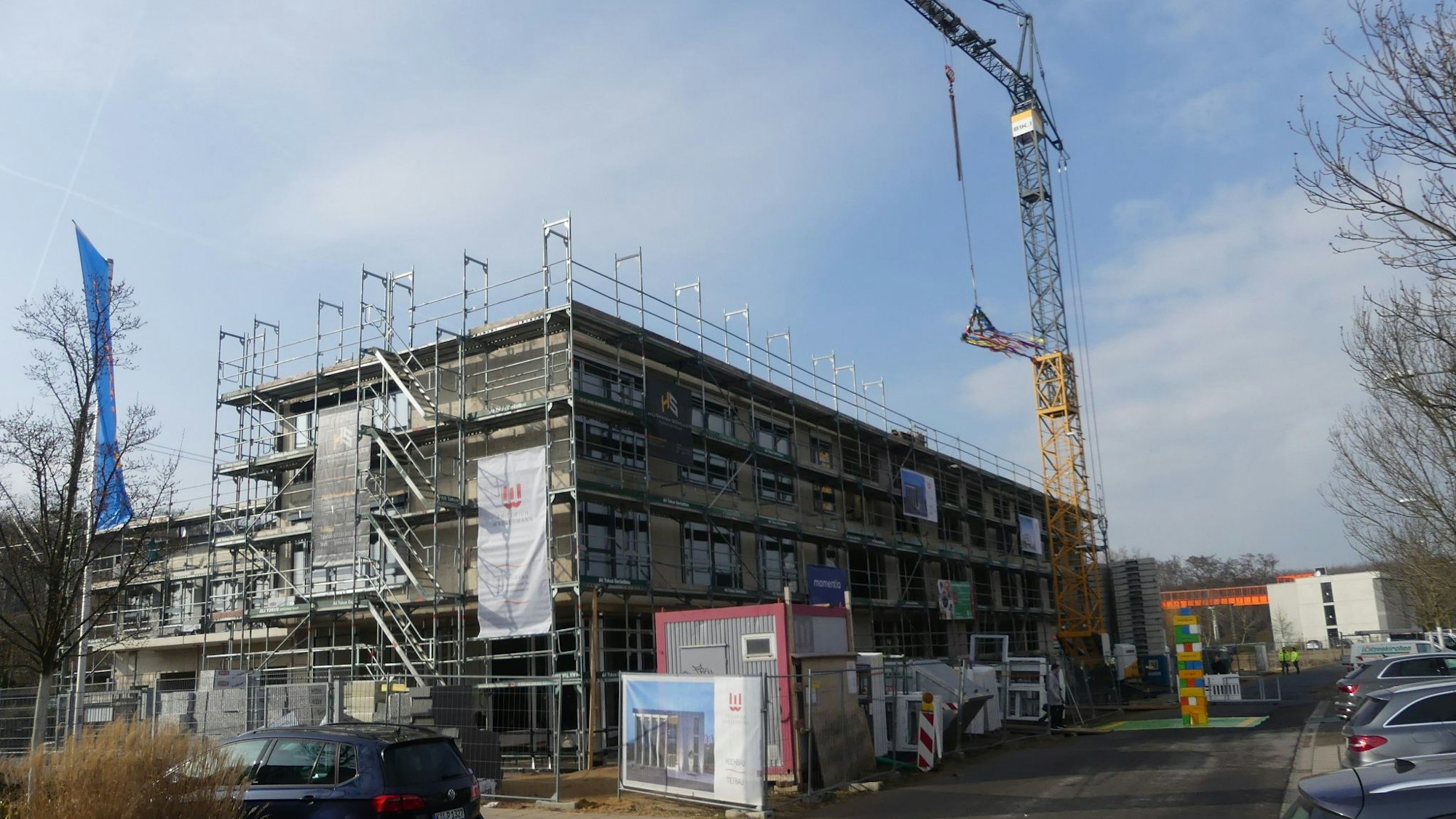 Der Rohbau des künftigen Domzils der Agentur Momentia und des Vereins für Gesundheitssport.