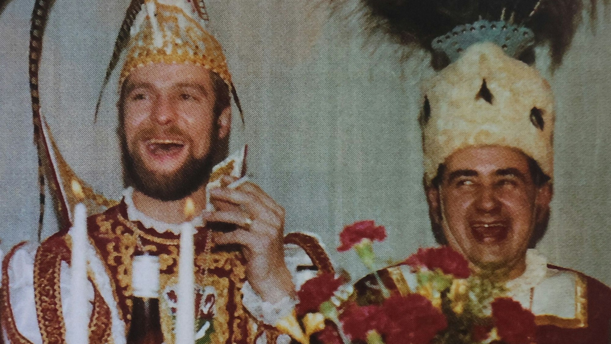 Ein Foto aus dem Sessionsheft 1973 zeigt Karl Röttel im Ornat des Bauern.