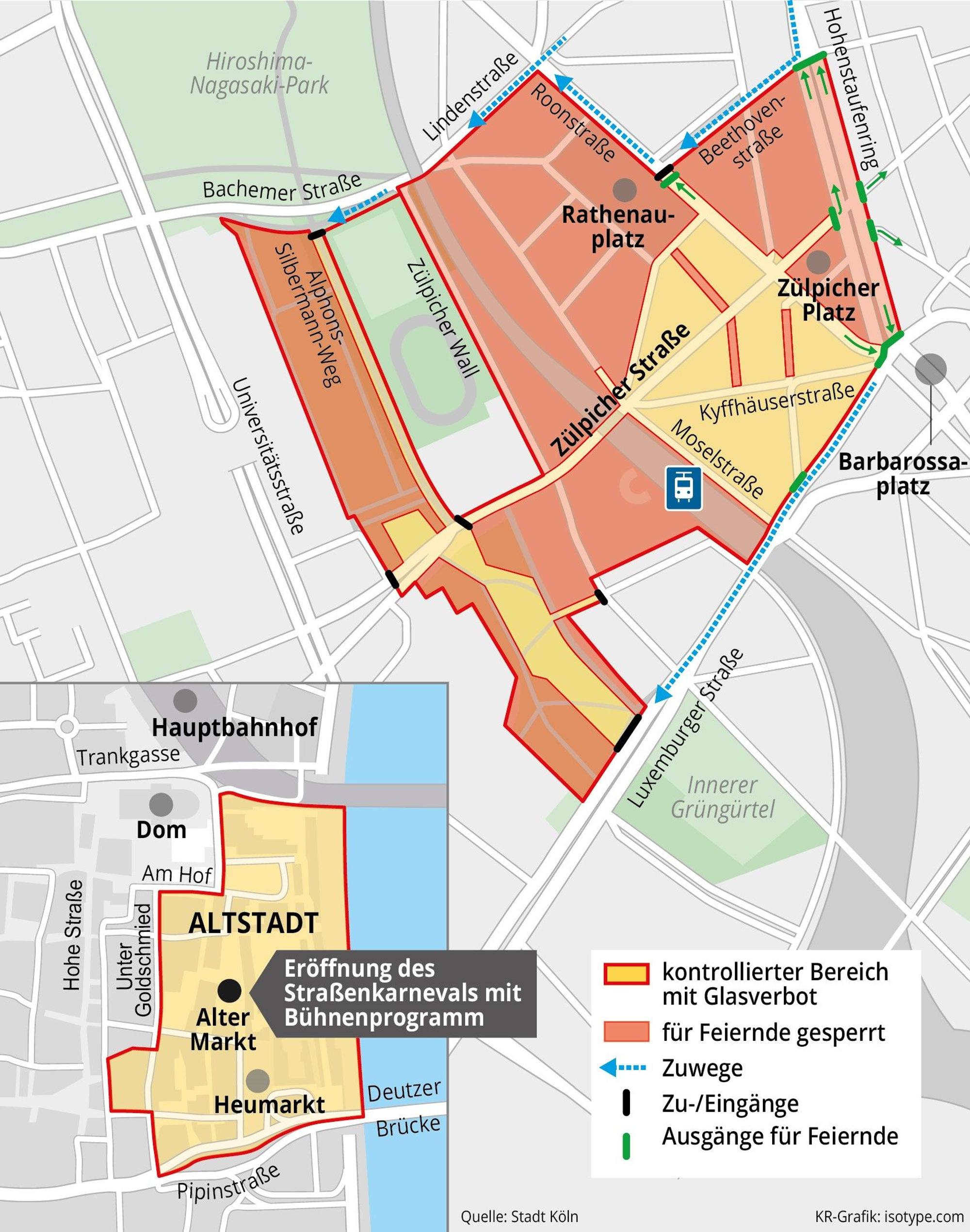 Grafik zur Weiberfastnacht in Köln