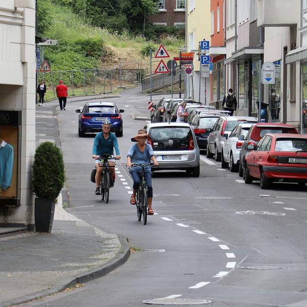 Fahrradfahrer auf der Laurentiusstraße