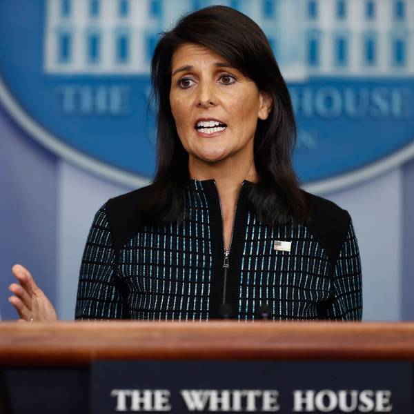 Die frühere US-amerikanische UN-Botschafterin Nikki Haley (Republikanerin)