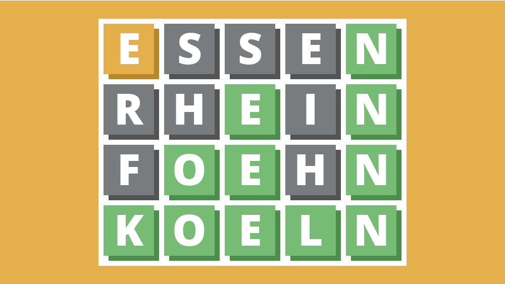 Wordle auf Deutsch - jeden Tag ein neues Rätsel auf rundschau-online.de